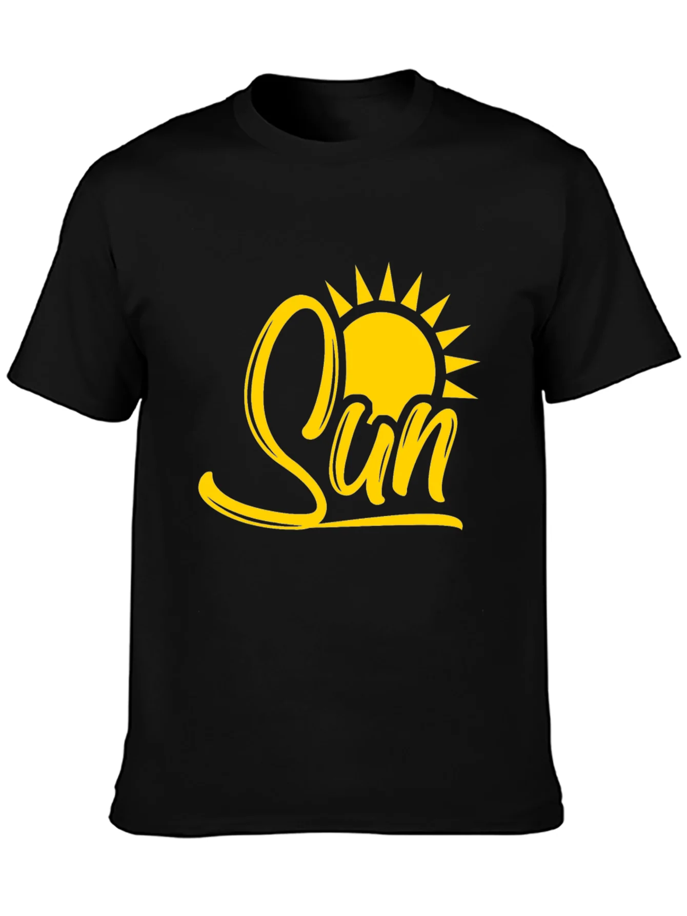 Rebbecca Sun Graphic Tee - Stylish Black Cotton T-Shirt