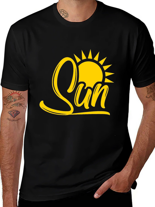 Rebbecca Sun Graphic Tee - Stylish Black Cotton T-Shirt