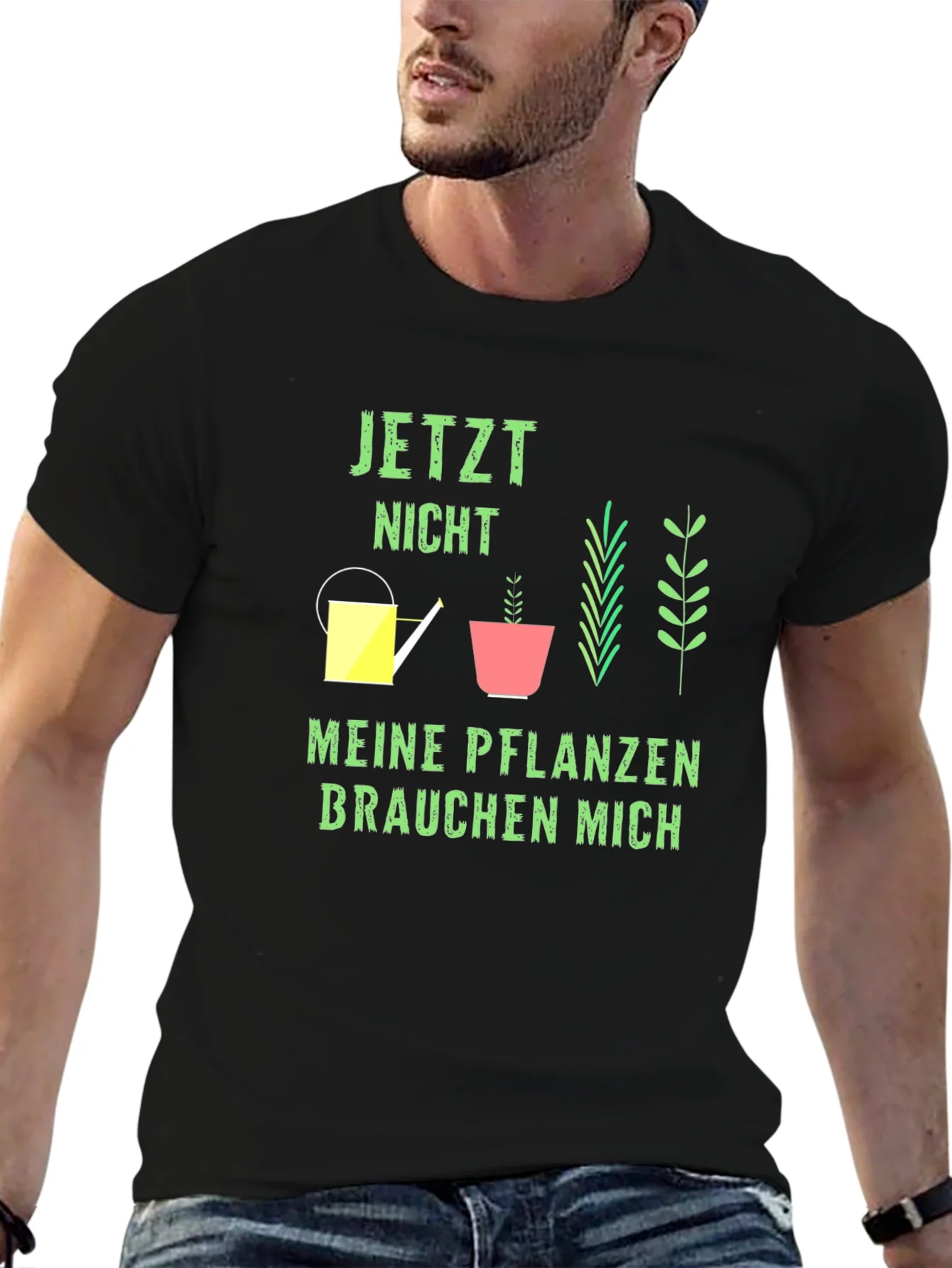 Camiseta Negra Jardiner¨ªa Jetzt Nicht Meine Pflanzen