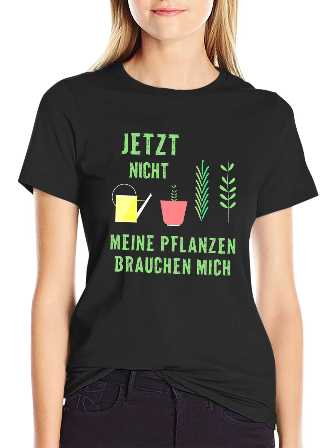 Camiseta Negra Jardiner¨ªa Jetzt Nicht Meine Pflanzen