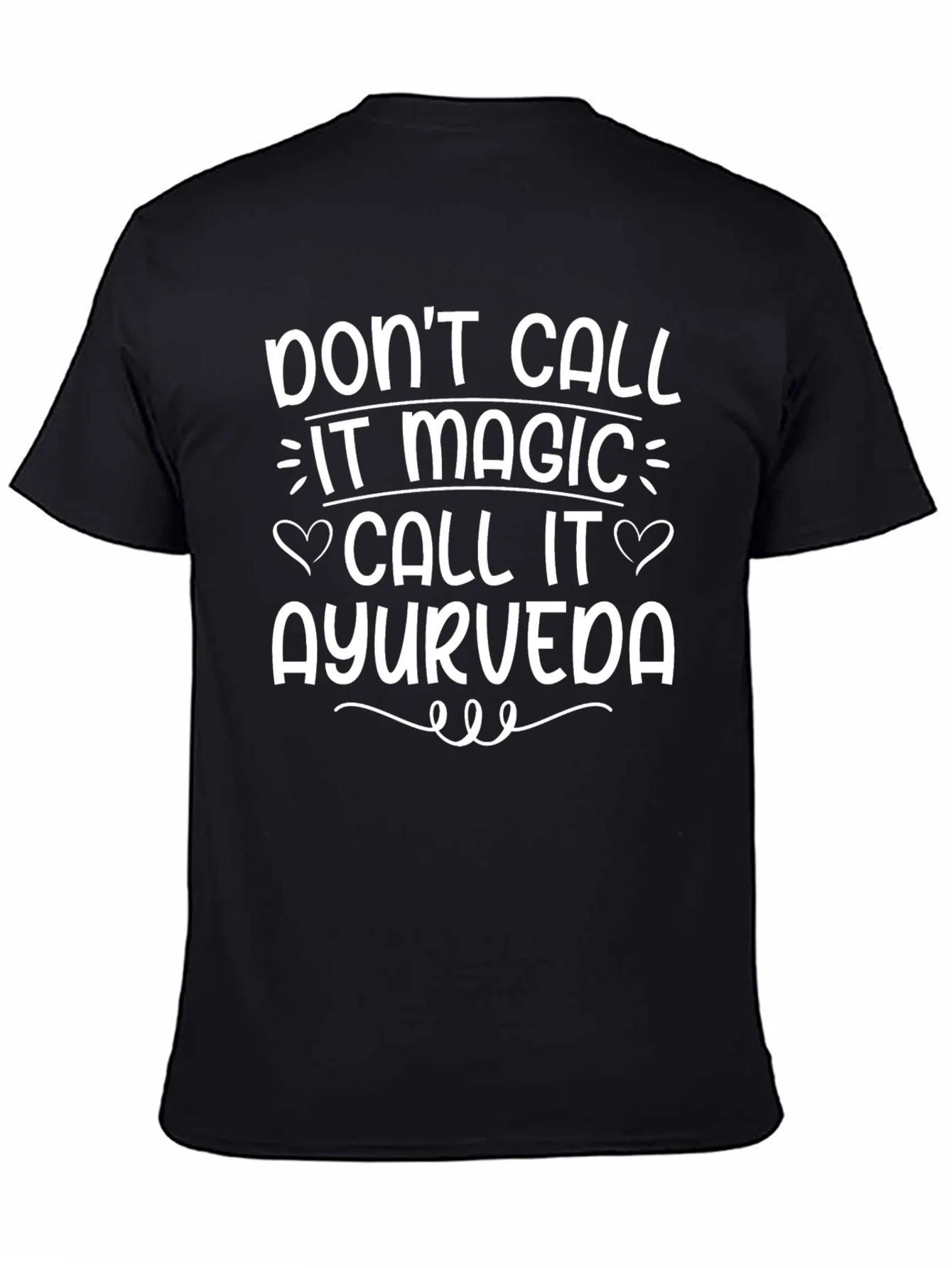 Camiseta Negra con Dise?o Divertido Ayurveda