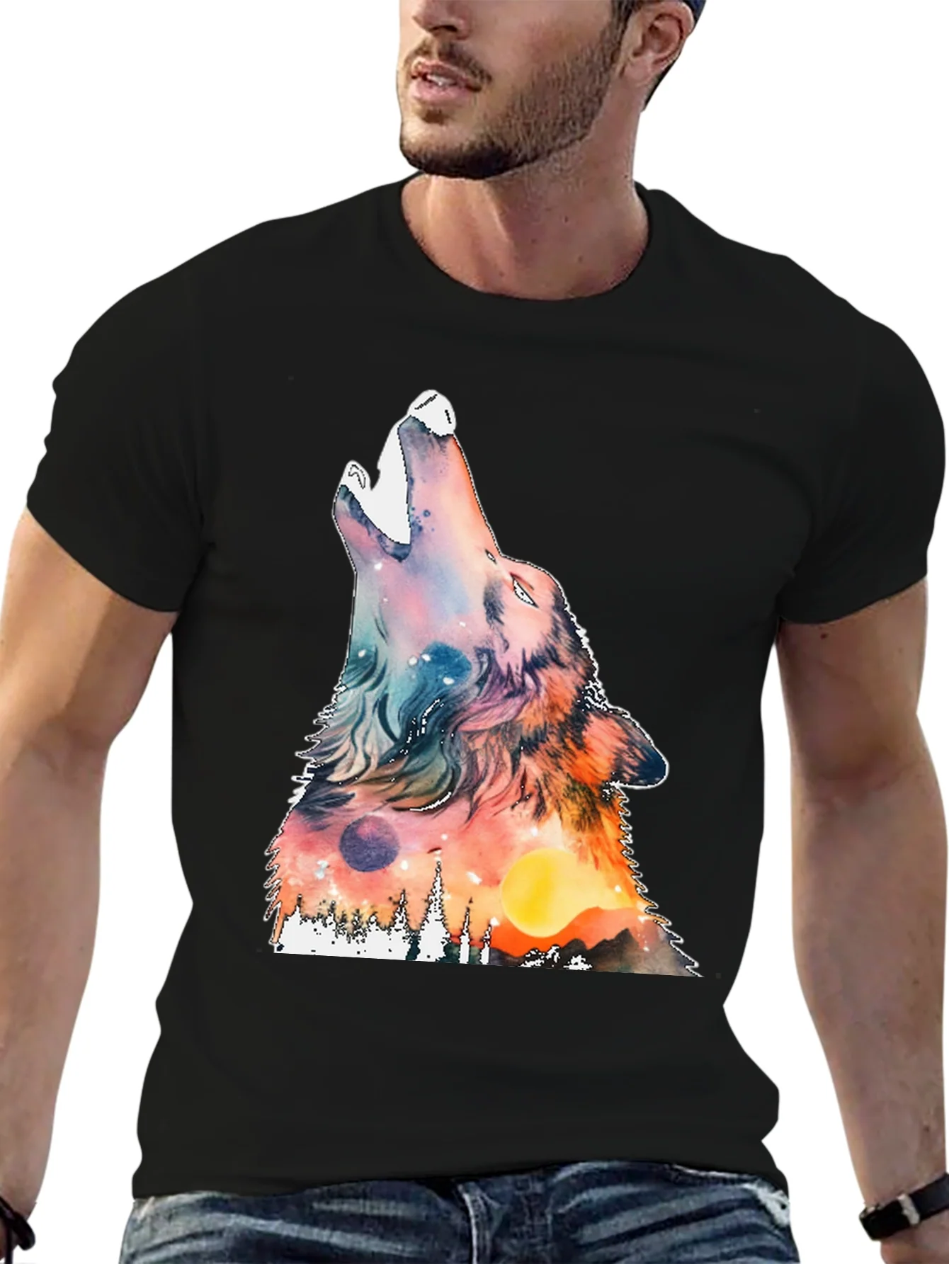 Rebbecca Wolf Howling Graphic Print Tee