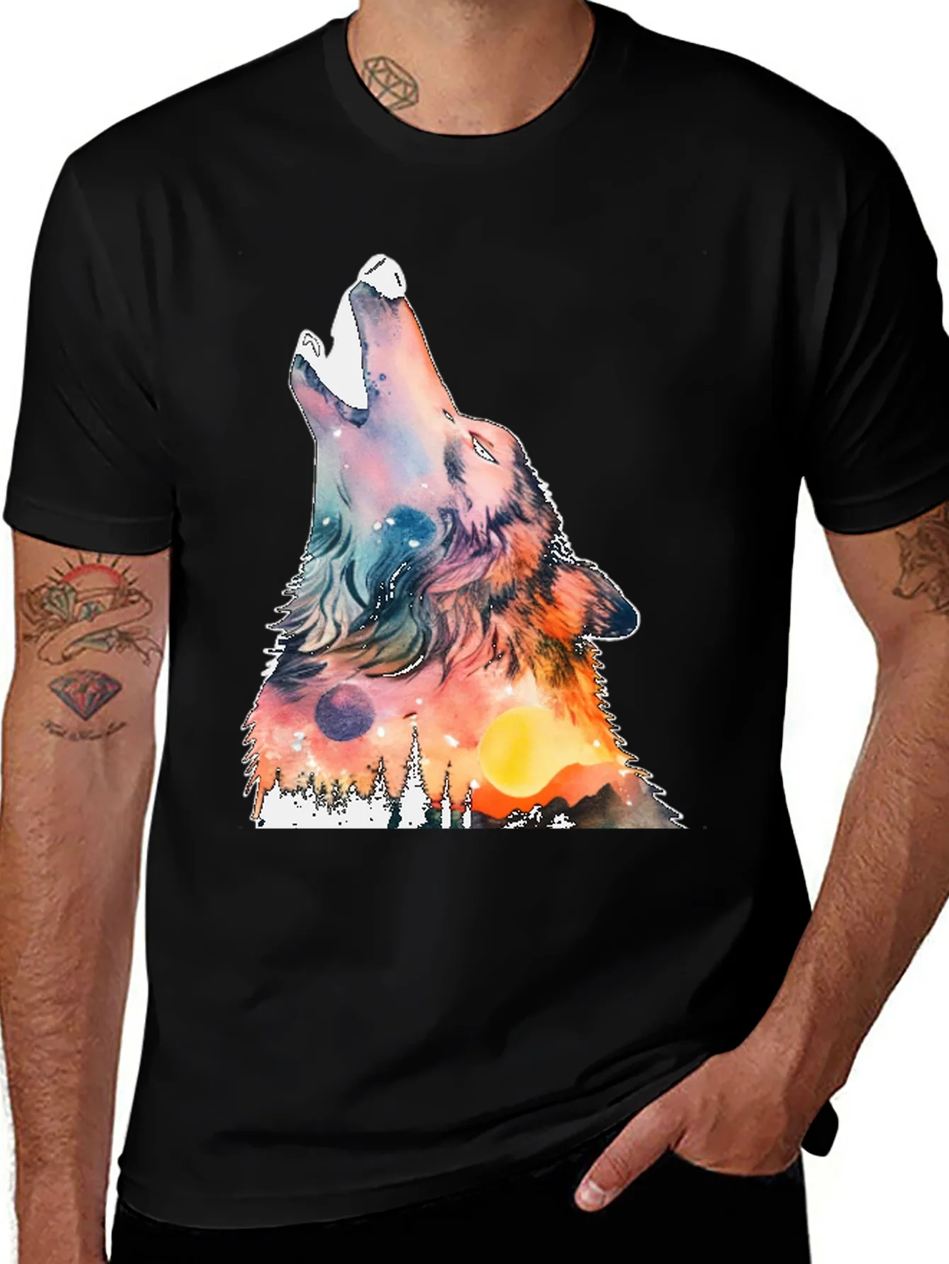 Rebbecca Wolf Howling Graphic Print Tee