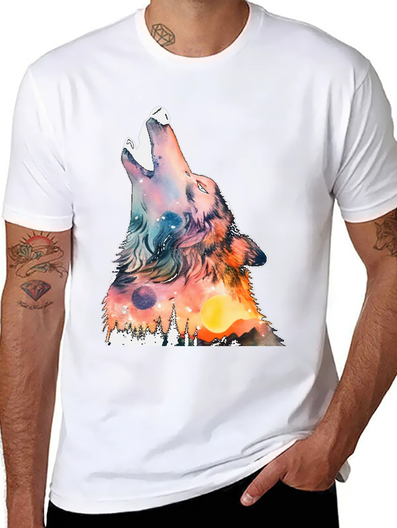 Rebbecca Wolf Howling Graphic Print Tee