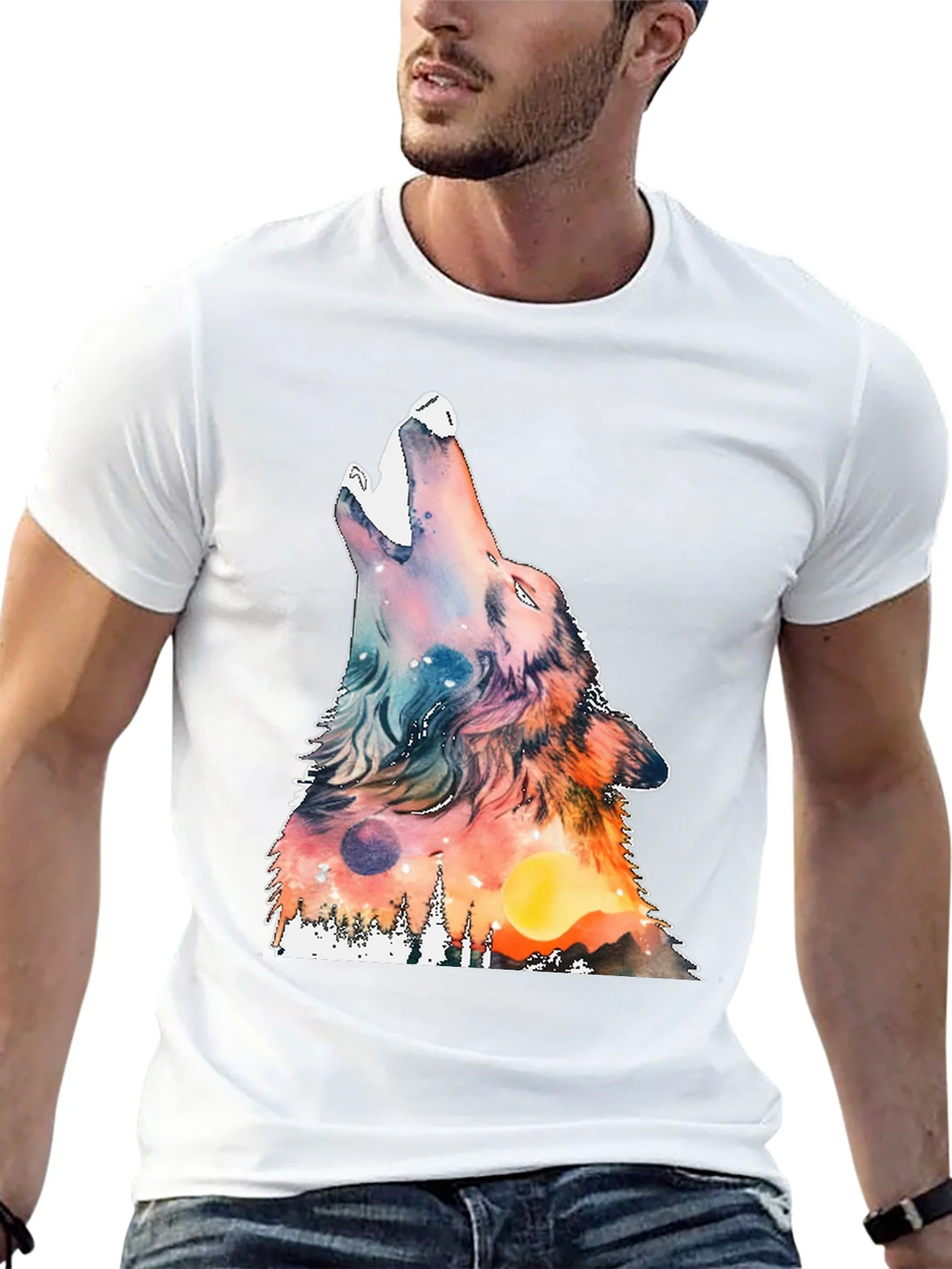 Rebbecca Wolf Howling Graphic Print Tee