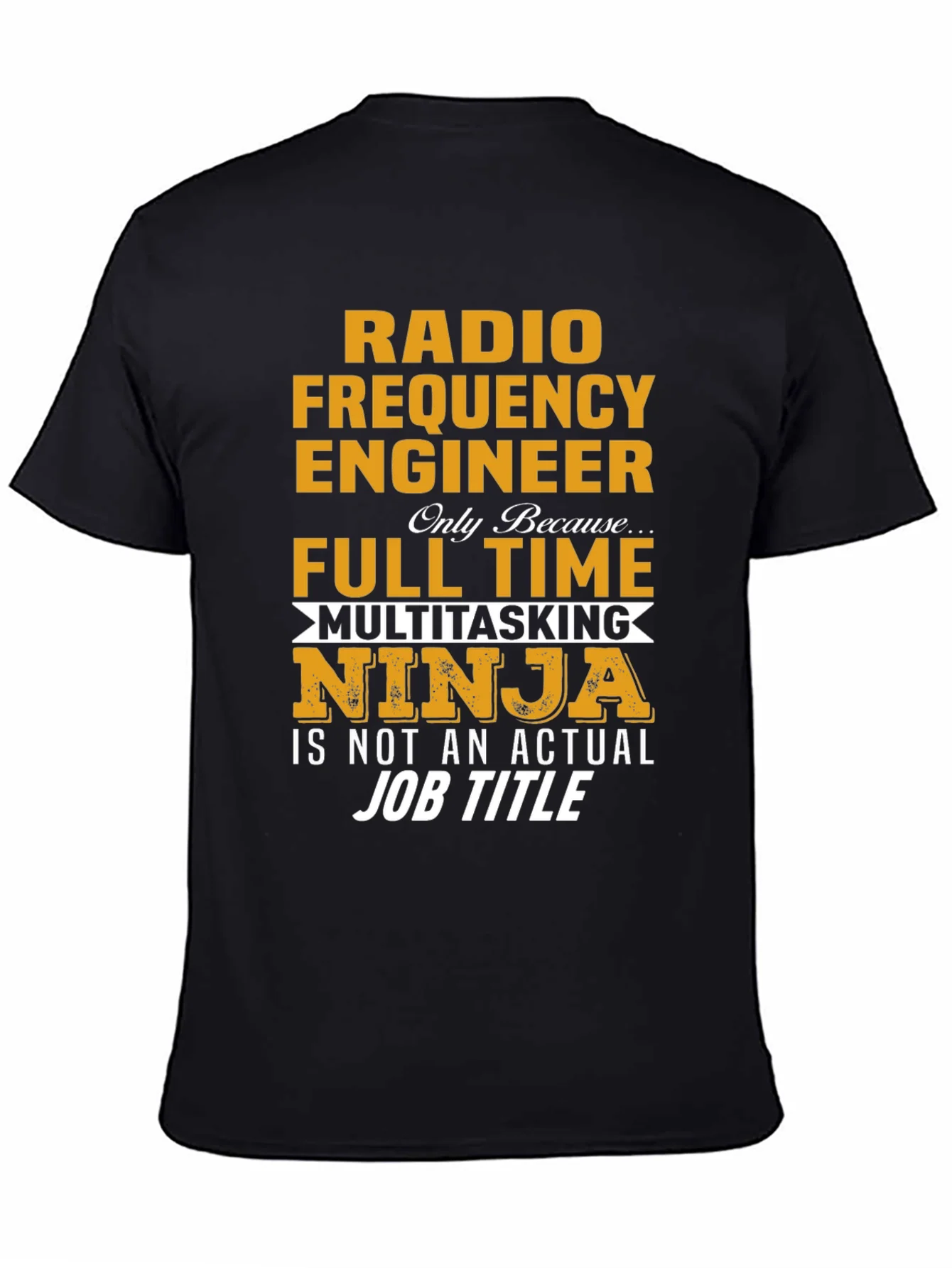 Camiseta Negra de Ingeniero de Radiofrecuencia