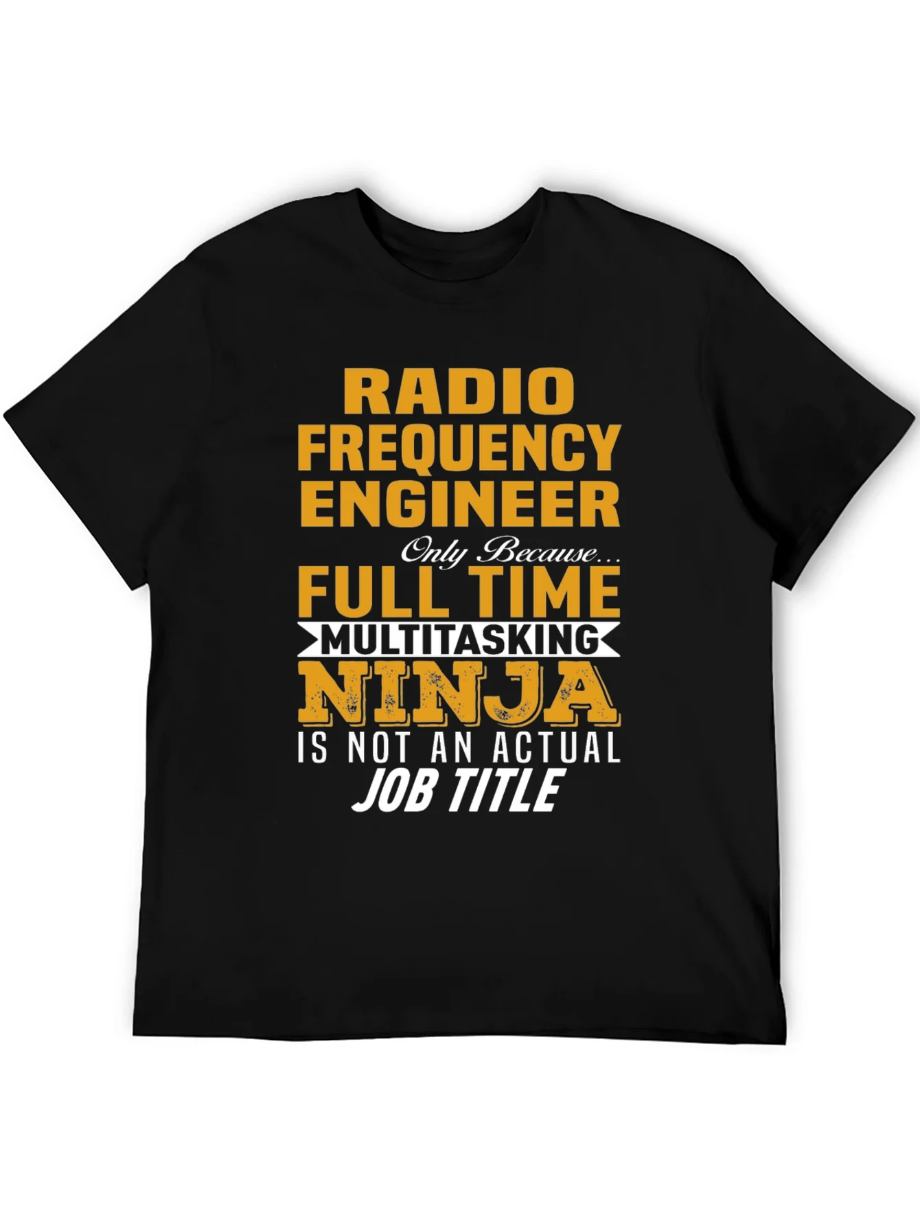 Camiseta Negra de Ingeniero de Radiofrecuencia