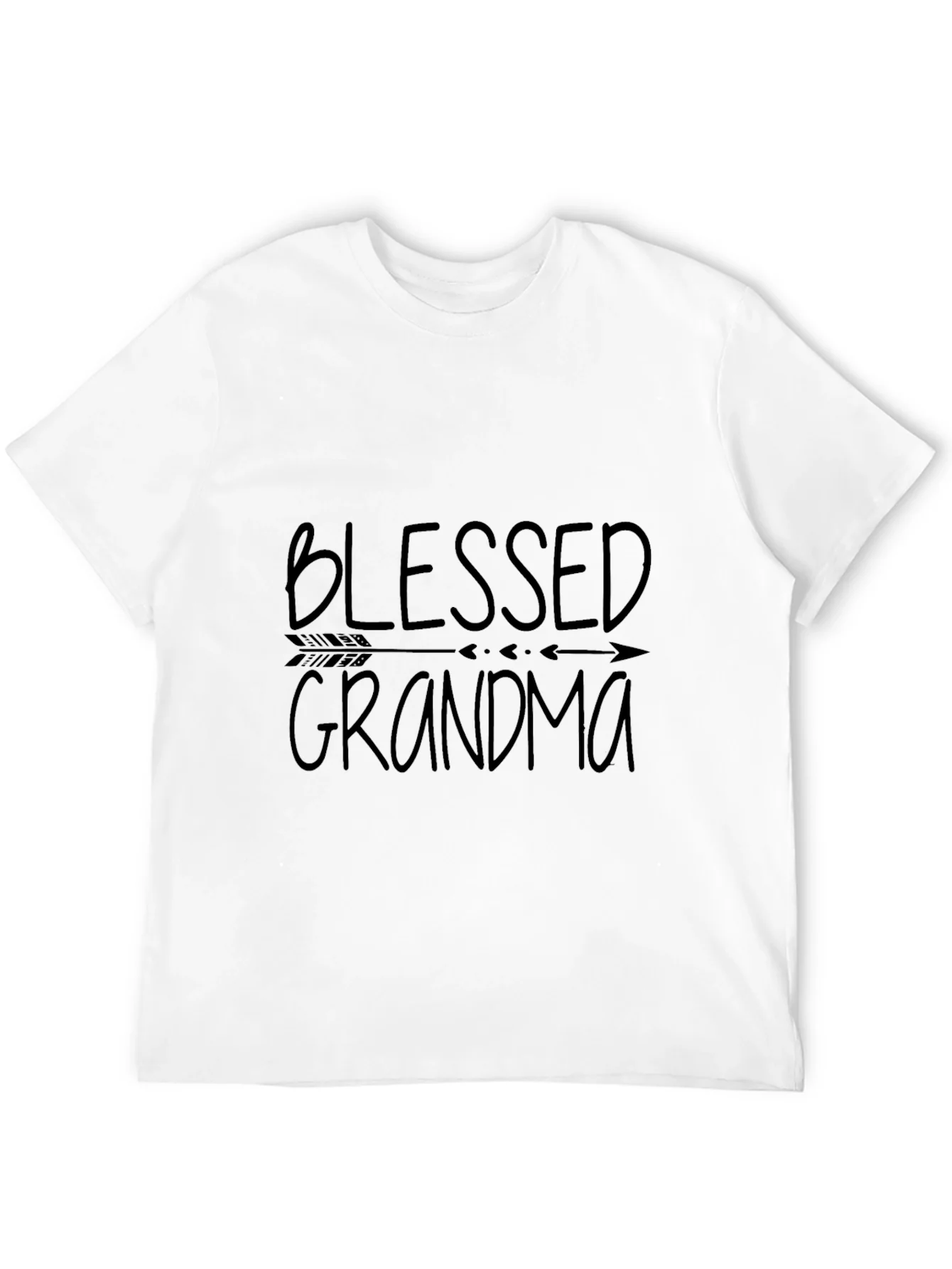 Camiseta Negra Blessed Grandma para Abuelas