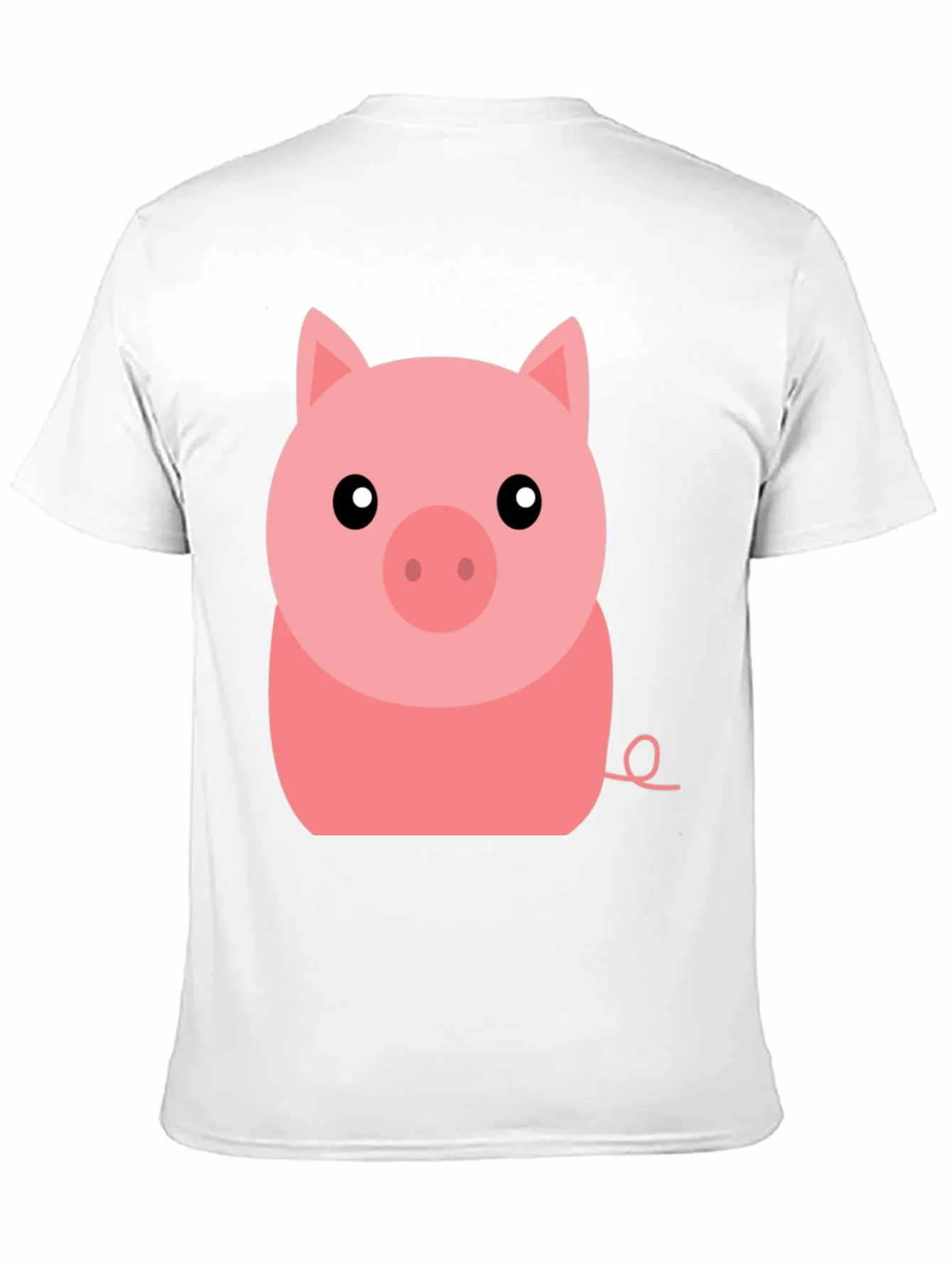 Camiseta Negra con Dise?o de Cerdo Animado