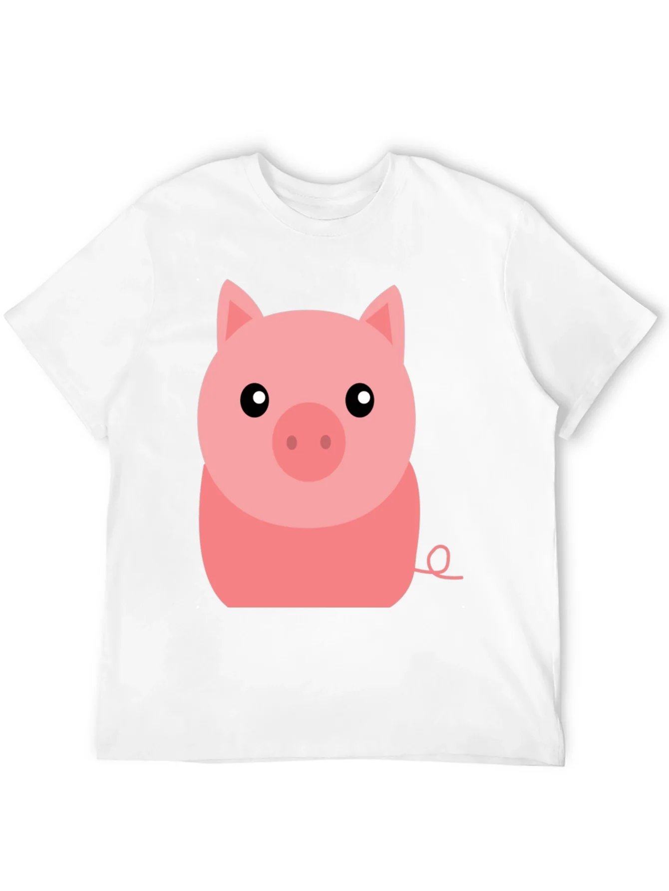 Camiseta Negra con Dise?o de Cerdo Animado