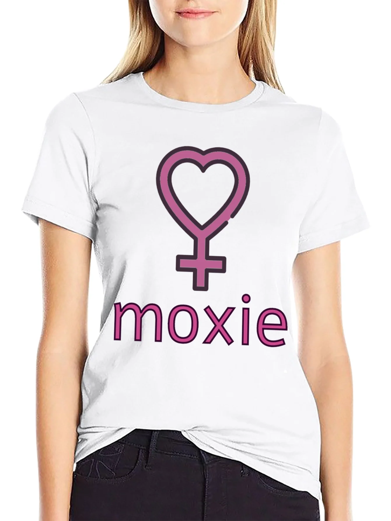 Camiseta Negra Moxie S¨ªmbolo Femenino Coraz¨®n