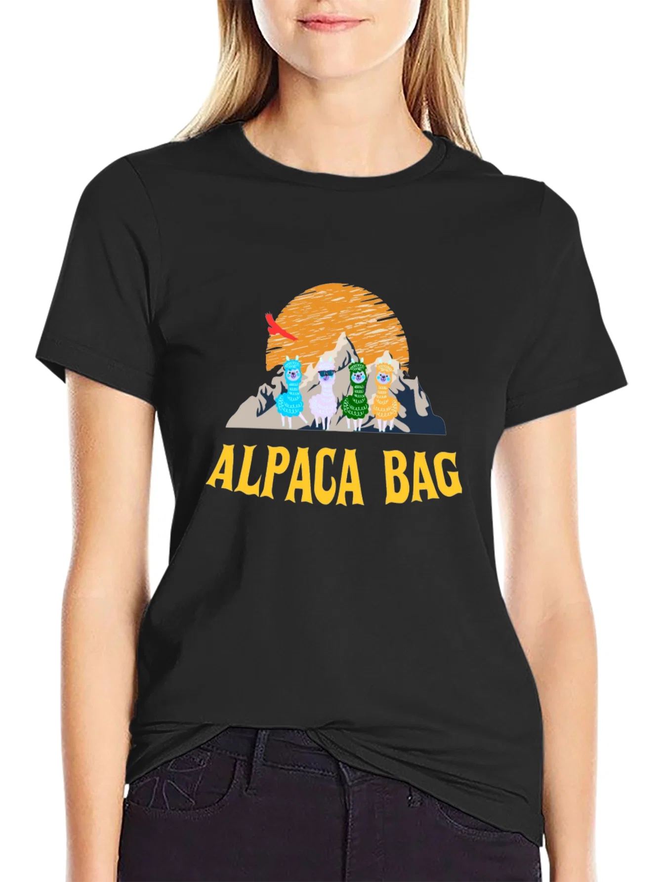 Rebbecca Alpaca Bag Graphic T-Shirt - Stylish Cotton Tee