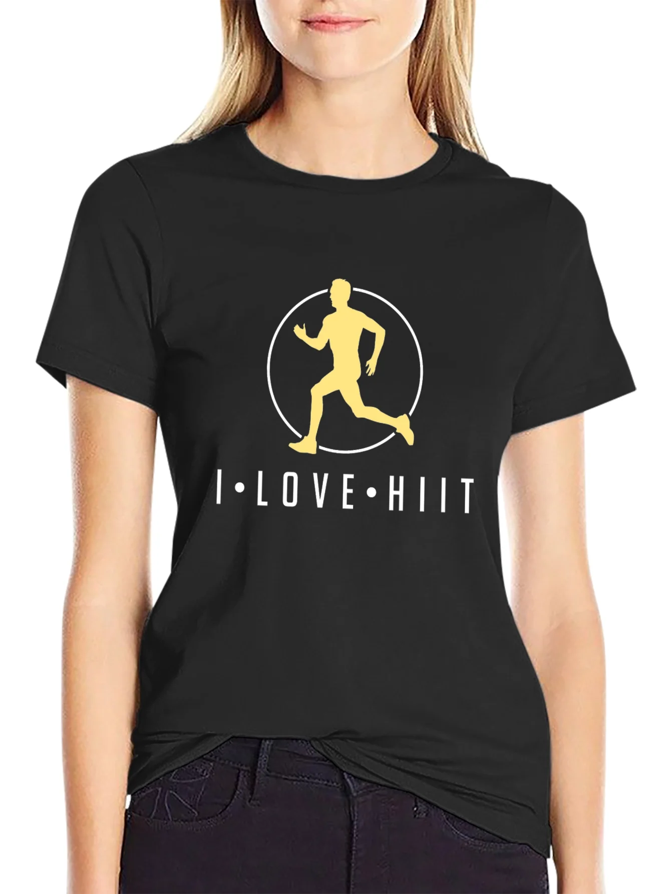 Rebbecca I Love HIIT Black T-Shirt - Fitness Apparel
