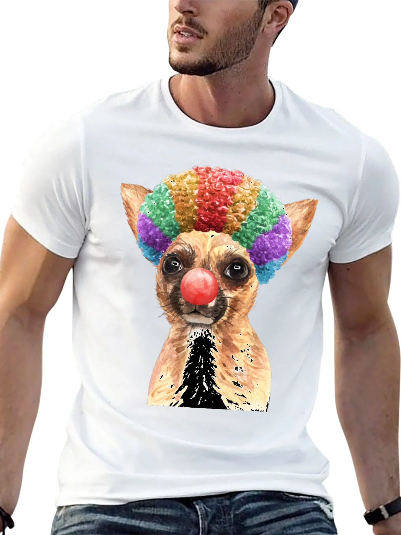 Rebbecca Clown Dog Graphic T-Shirt