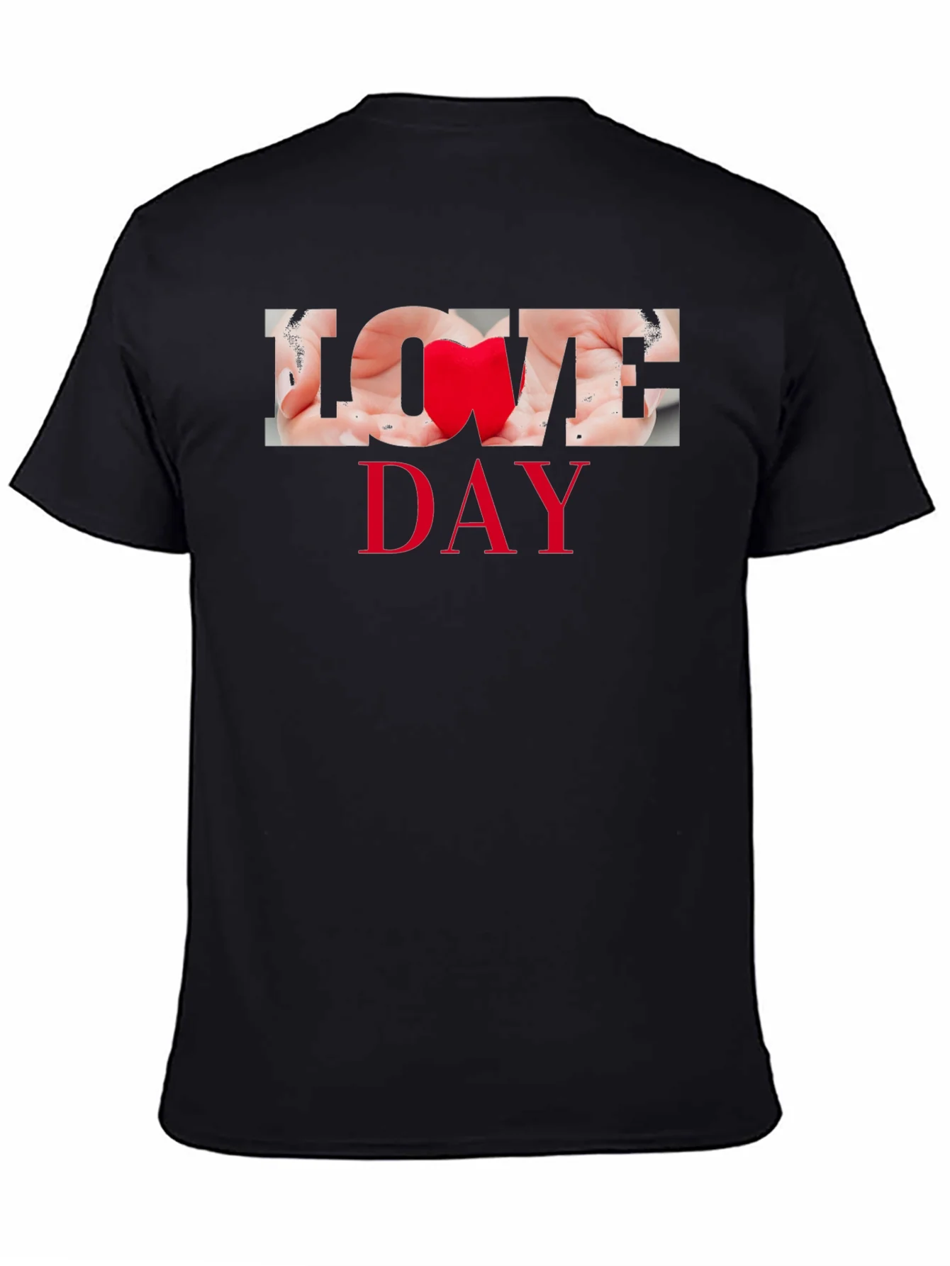 Camiseta Negra Love Day - Expresa tu Amor