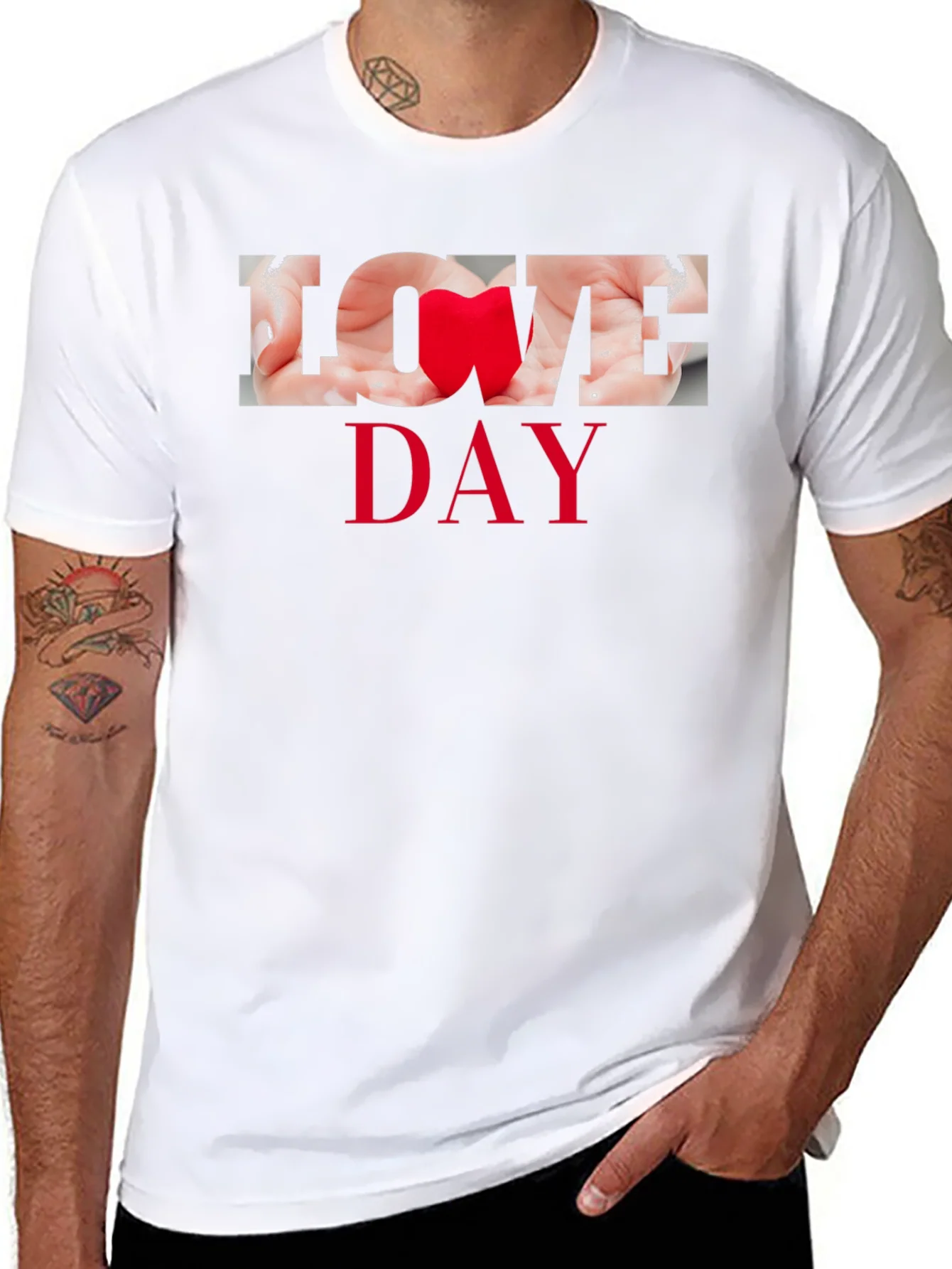 Camiseta Negra Love Day - Expresa tu Amor