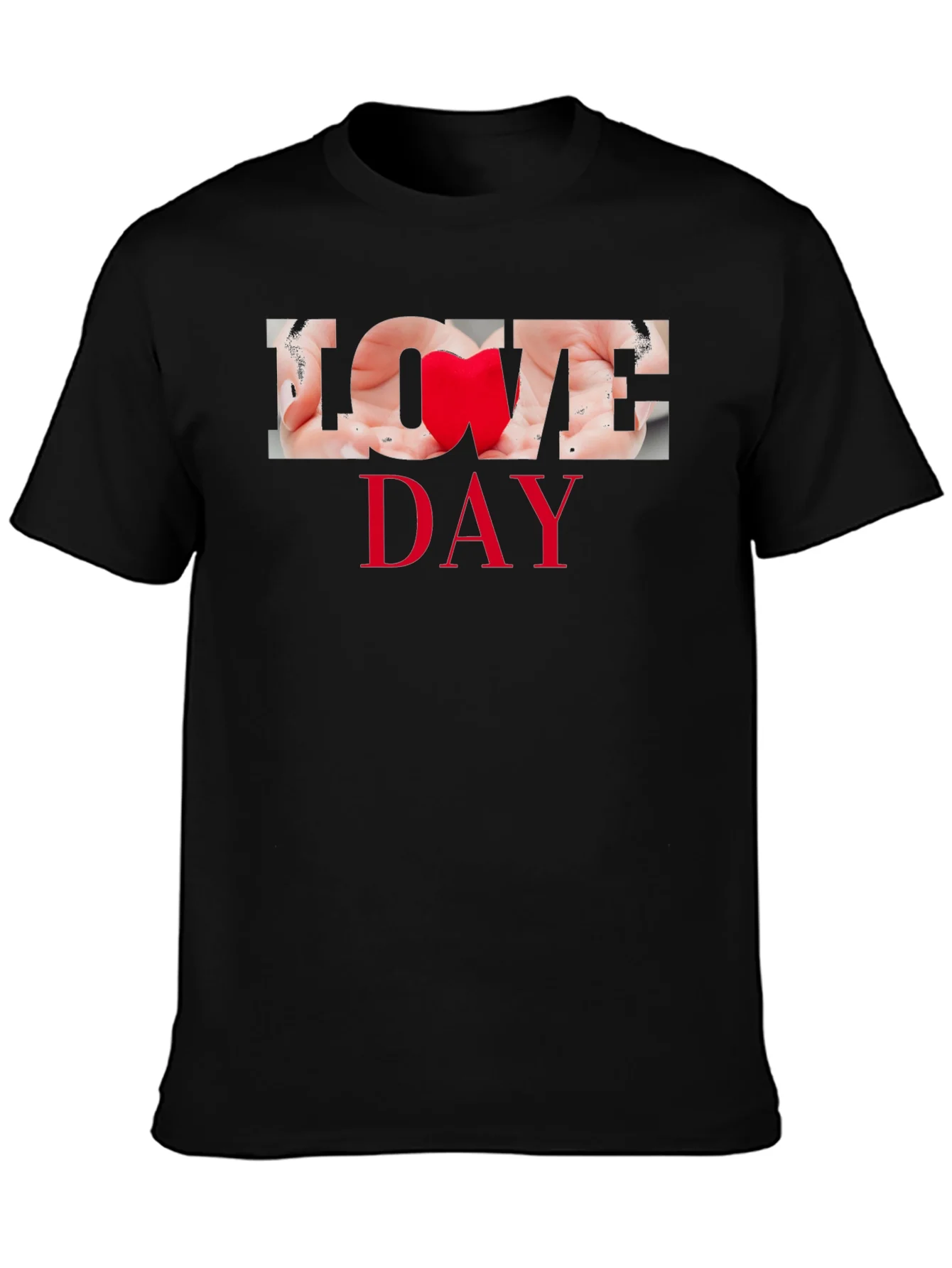 Camiseta Negra Love Day - Expresa tu Amor