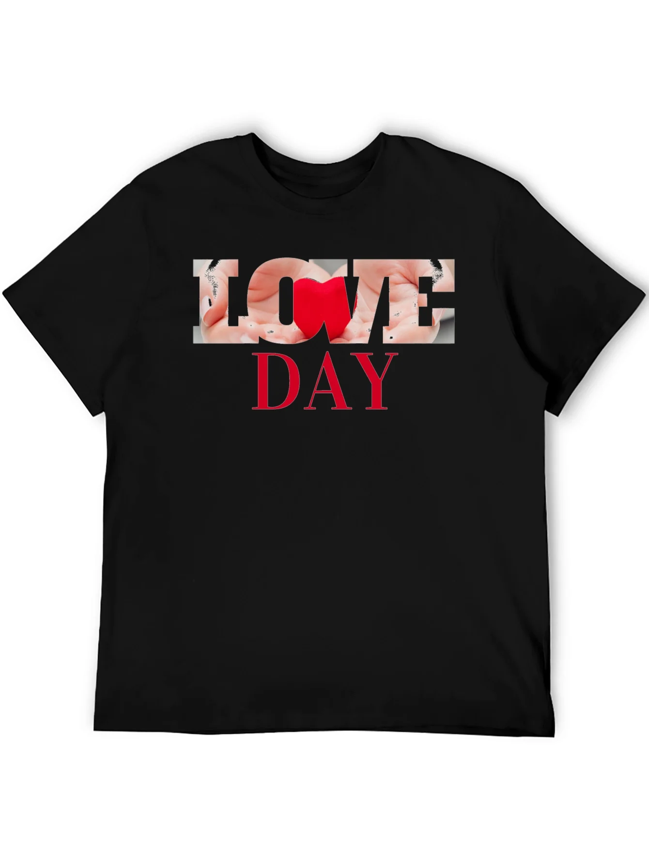 Camiseta Negra Love Day - Expresa tu Amor