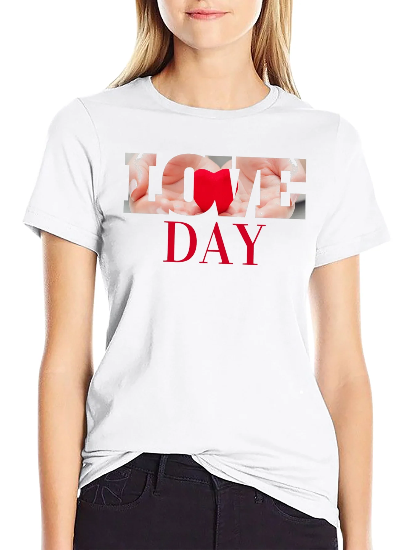 Camiseta Negra Love Day - Expresa tu Amor