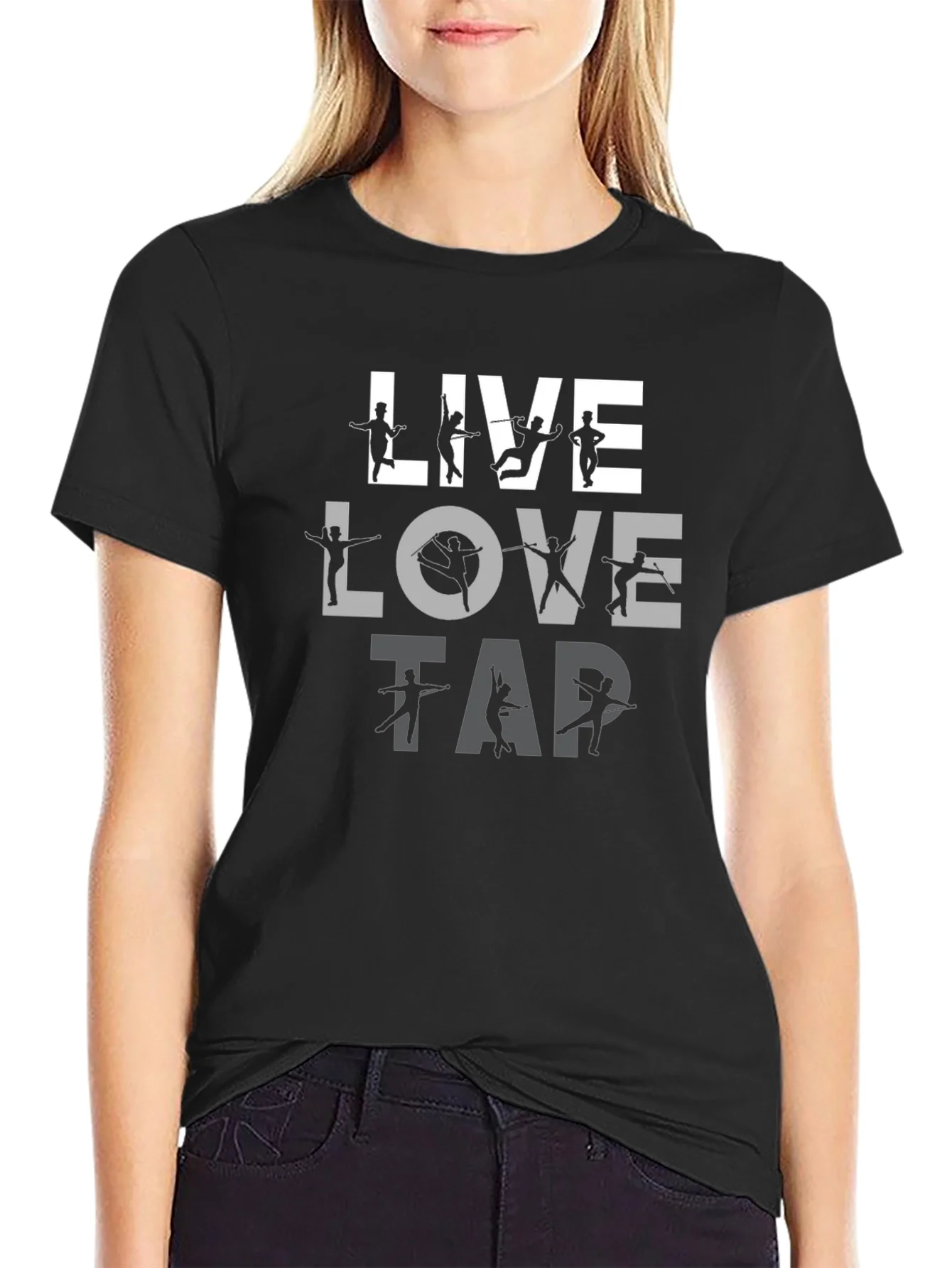 Rebbecca Live Love Tap Dancer T-Shirt - Black