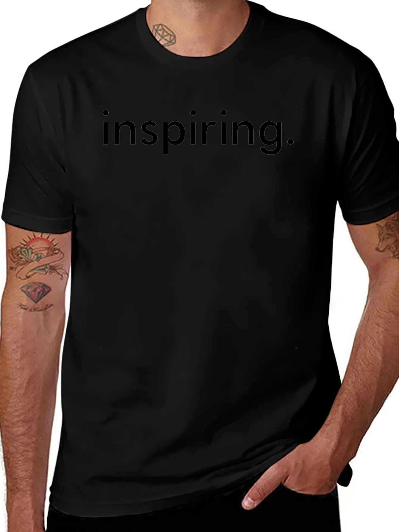 Rebbecca Inspiring Black T-Shirt - Minimalist Design