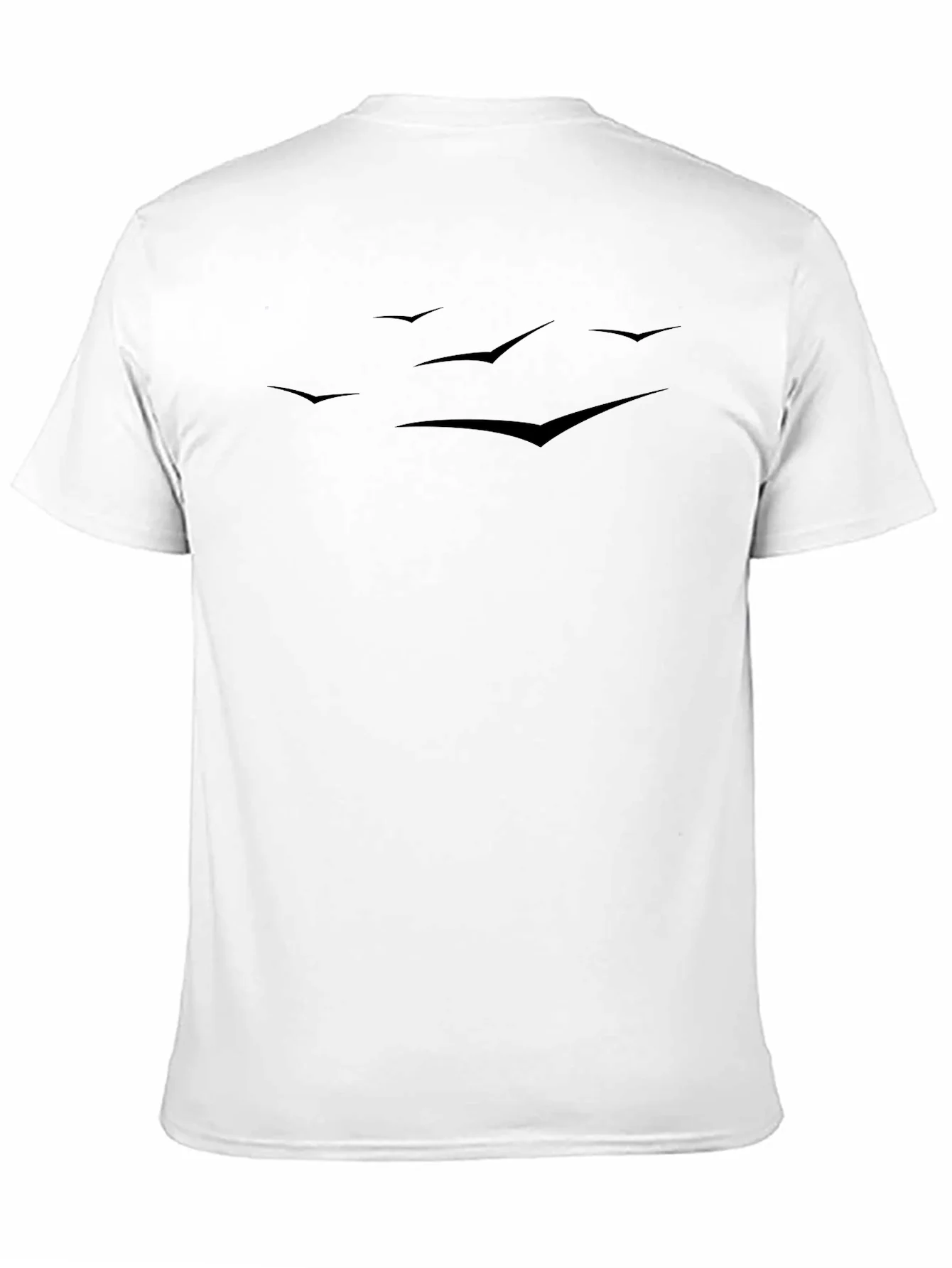 Rebbecca Mens Black T-Shirt with Flying Bird Graphic