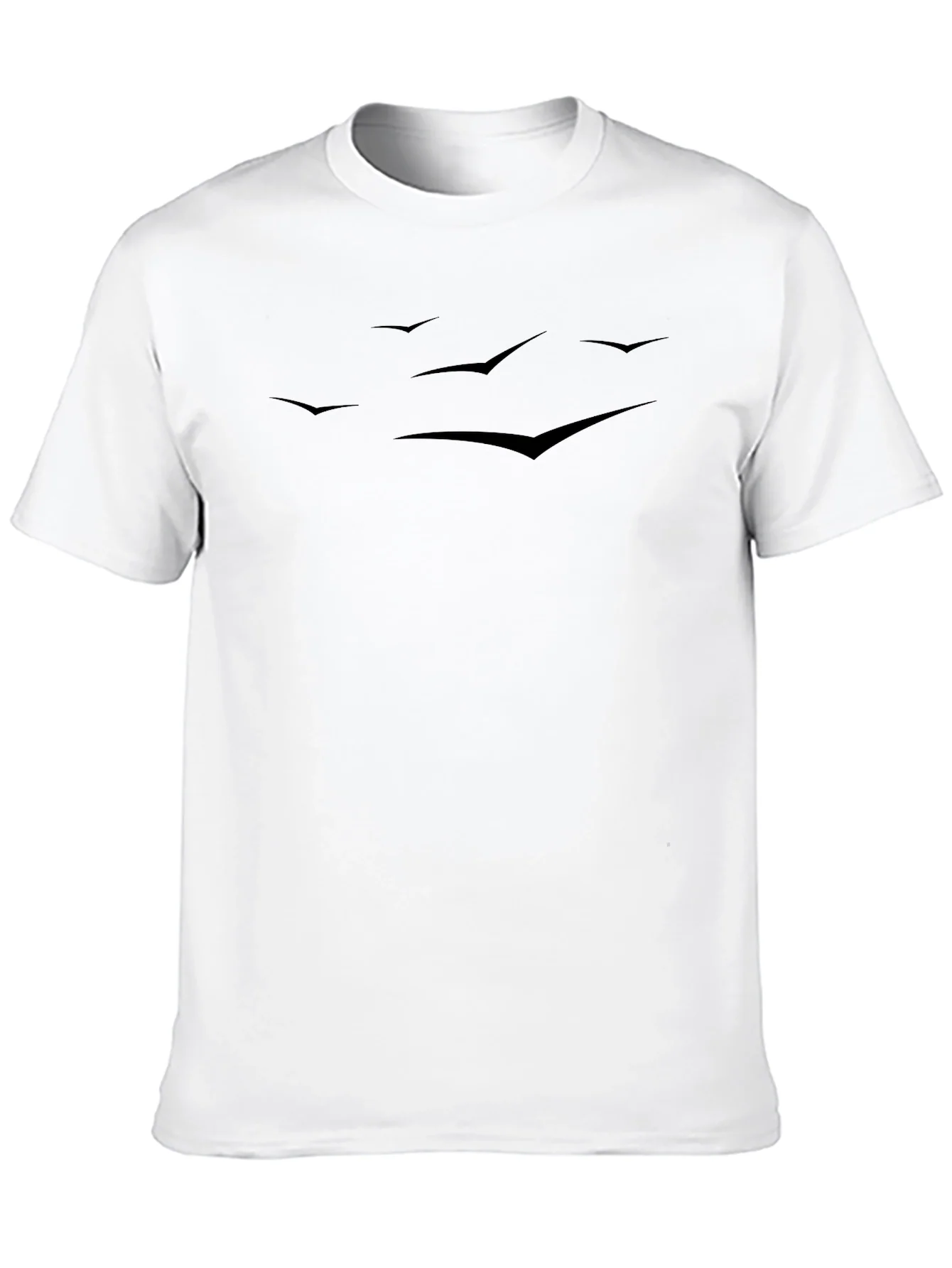 Rebbecca Mens Black T-Shirt with Flying Bird Graphic
