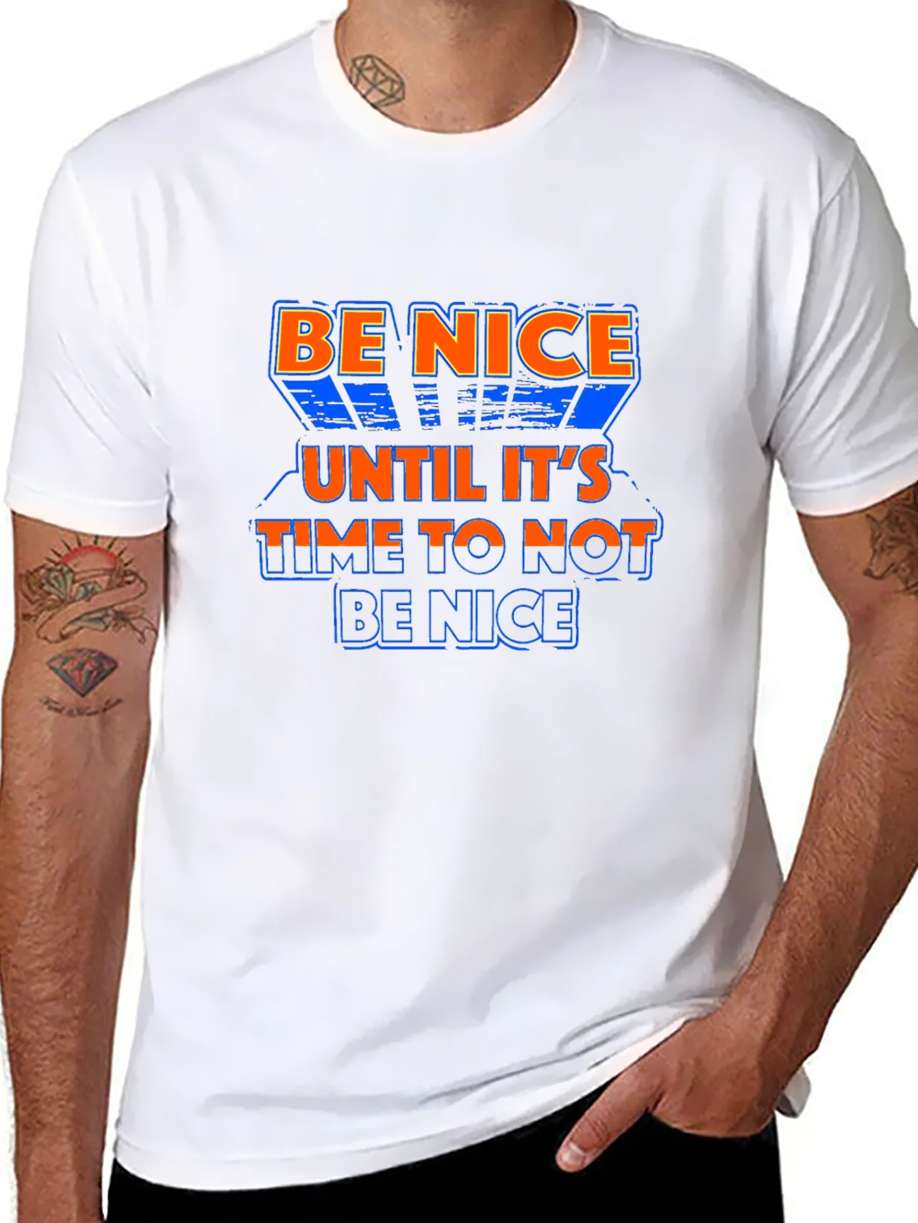 Rebbecca Be Nice Graphic Print Crew Neck T-Shirt