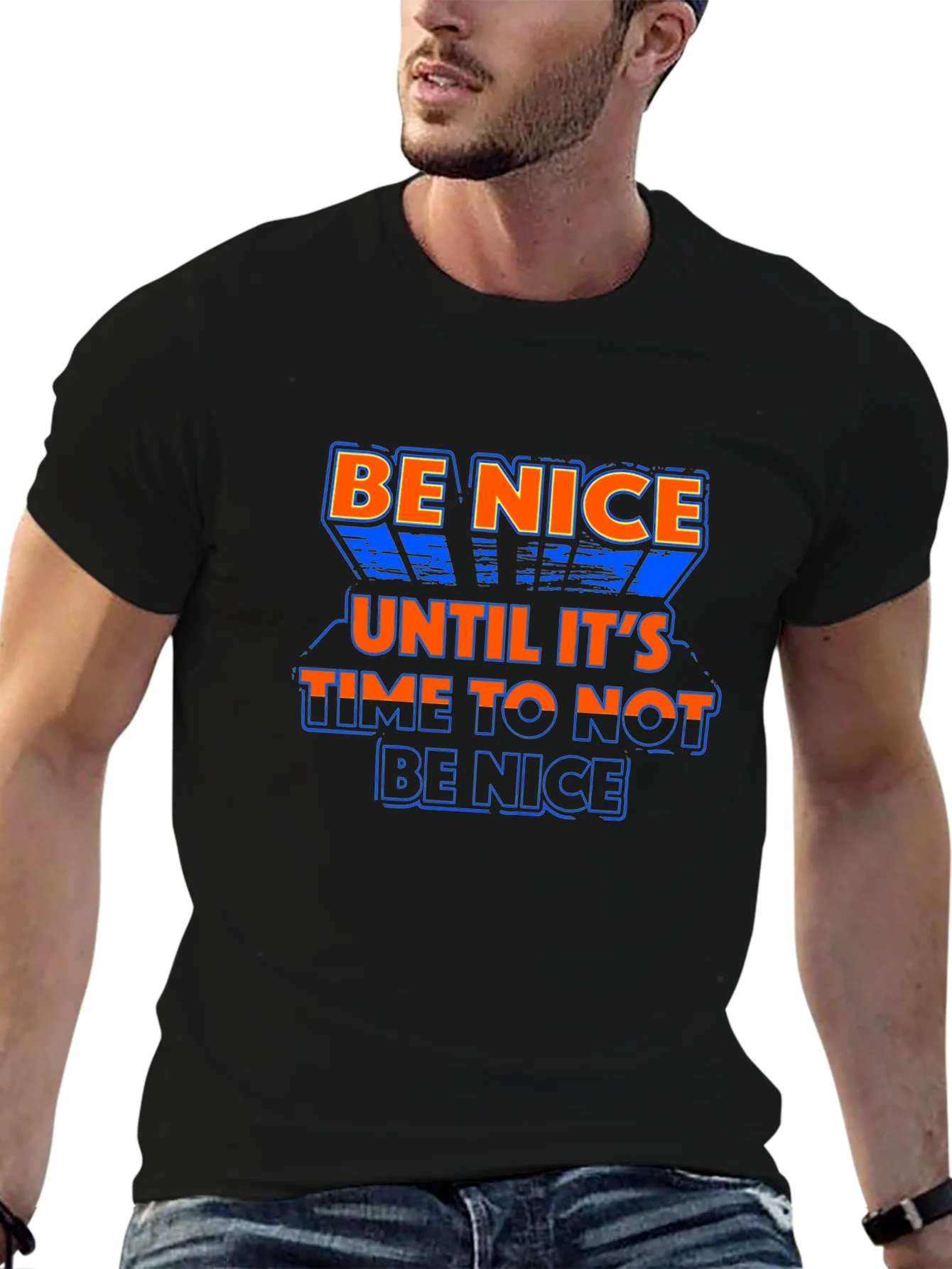 Rebbecca Be Nice Graphic Print Crew Neck T-Shirt