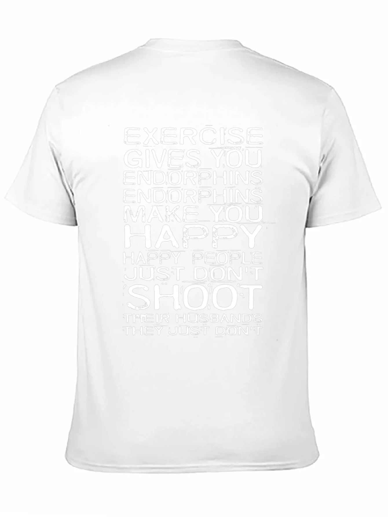 Rebbecca Exercise Makes You Happy Funny Graphic T-Shirt