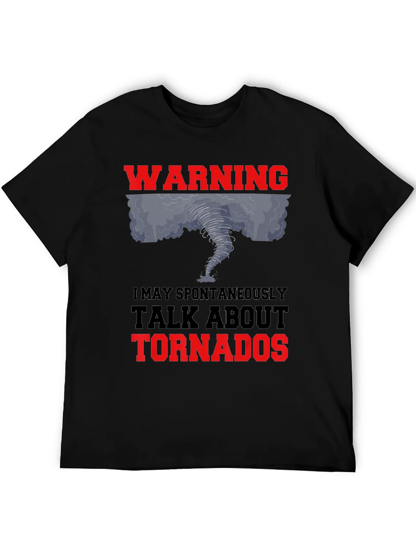 Camiseta Negra: Warning Tornado