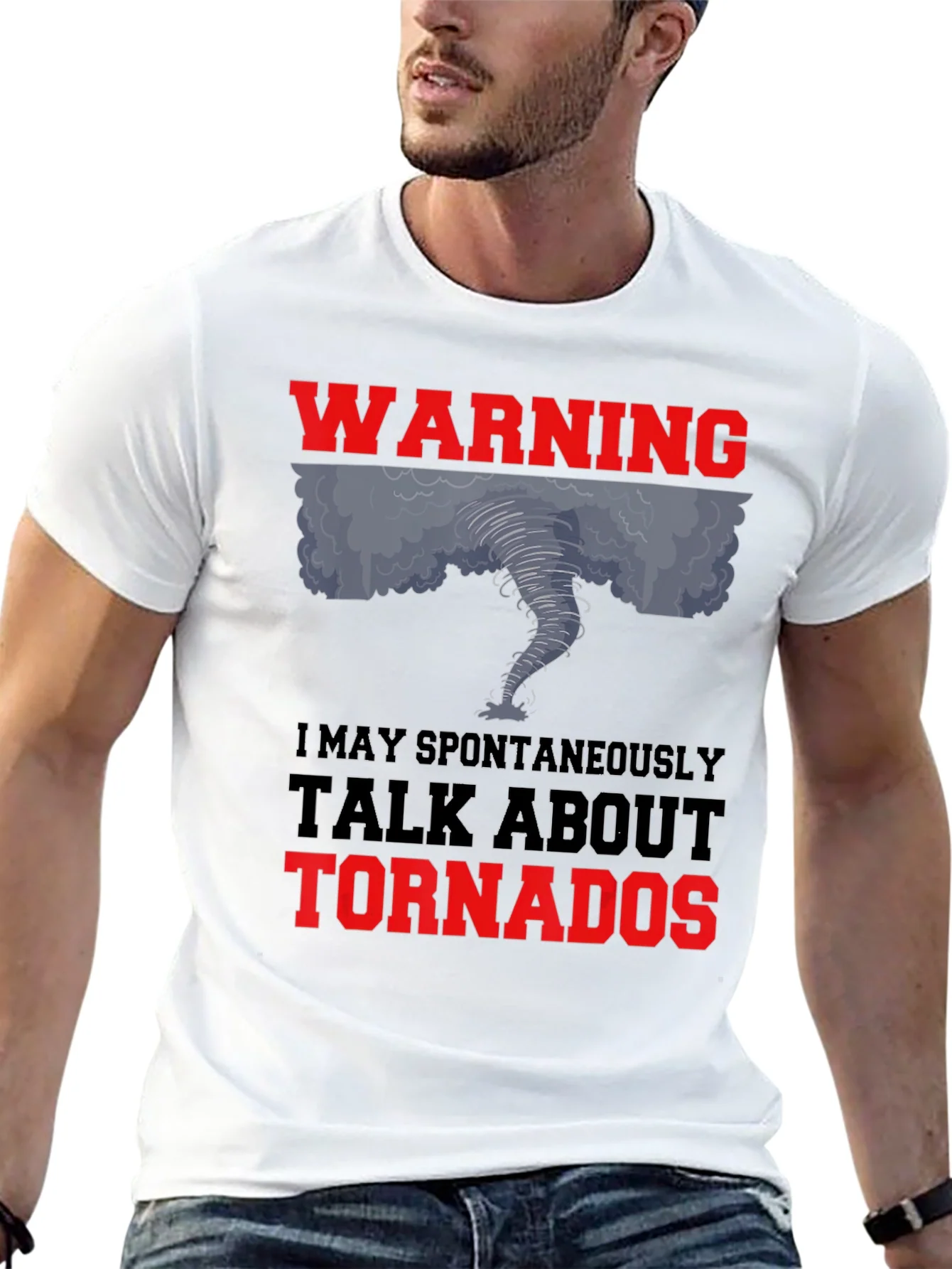 Camiseta Negra: Warning Tornado