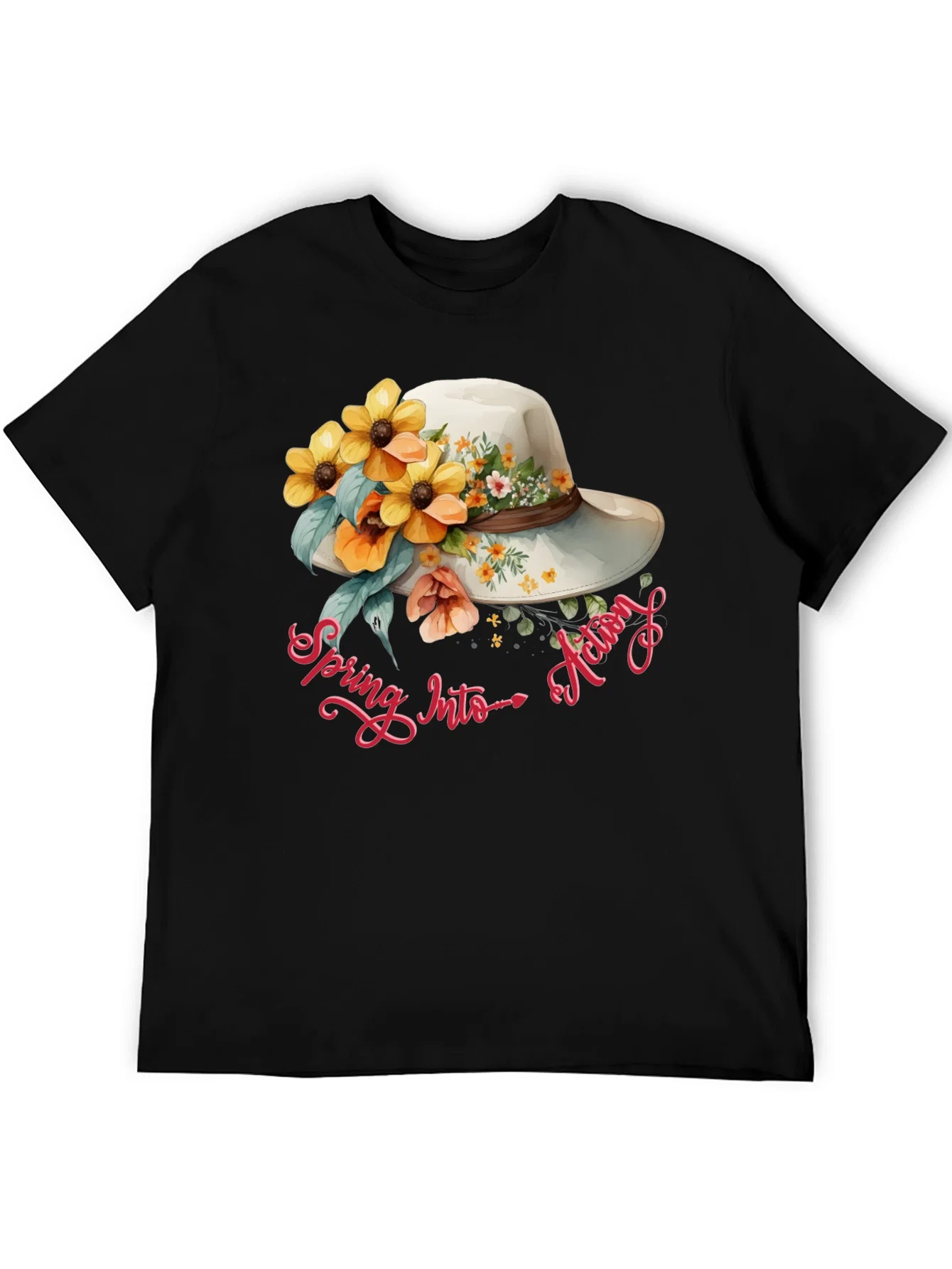 Rebbecca Floral Hat Spring Into Action Graphic Tee