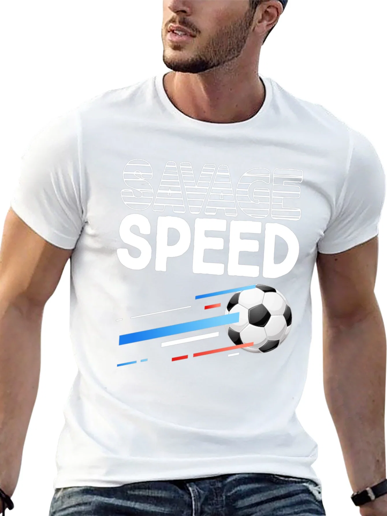 Rebbecca Savage Speed Soccer Ball Graphic Tee - Black