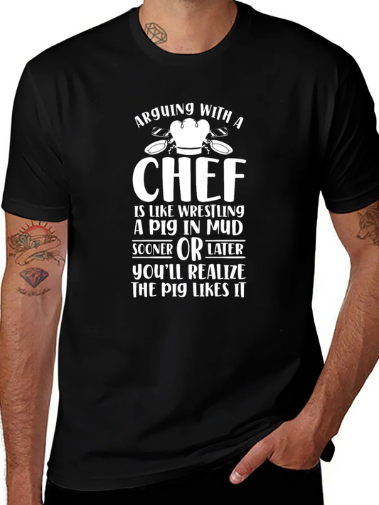 Rebbecca Arguing with a Chef Funny T-Shirt