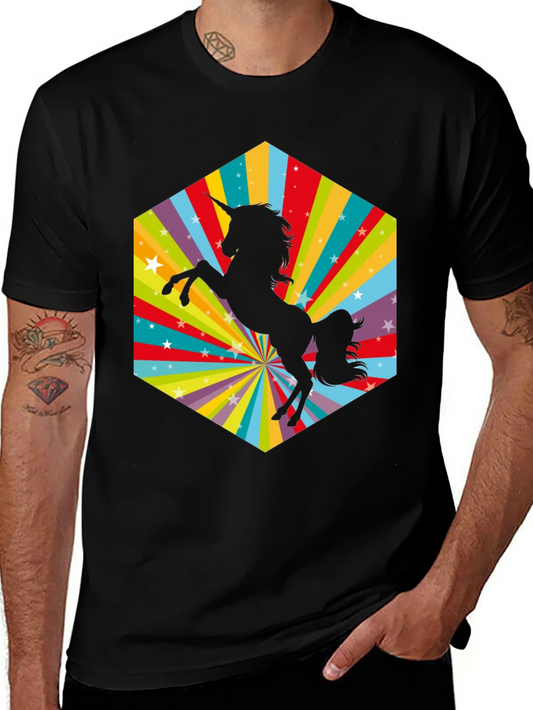 Rebbecca Unicorn Silhouette Graphic Tee - Mens Black T-Shirt