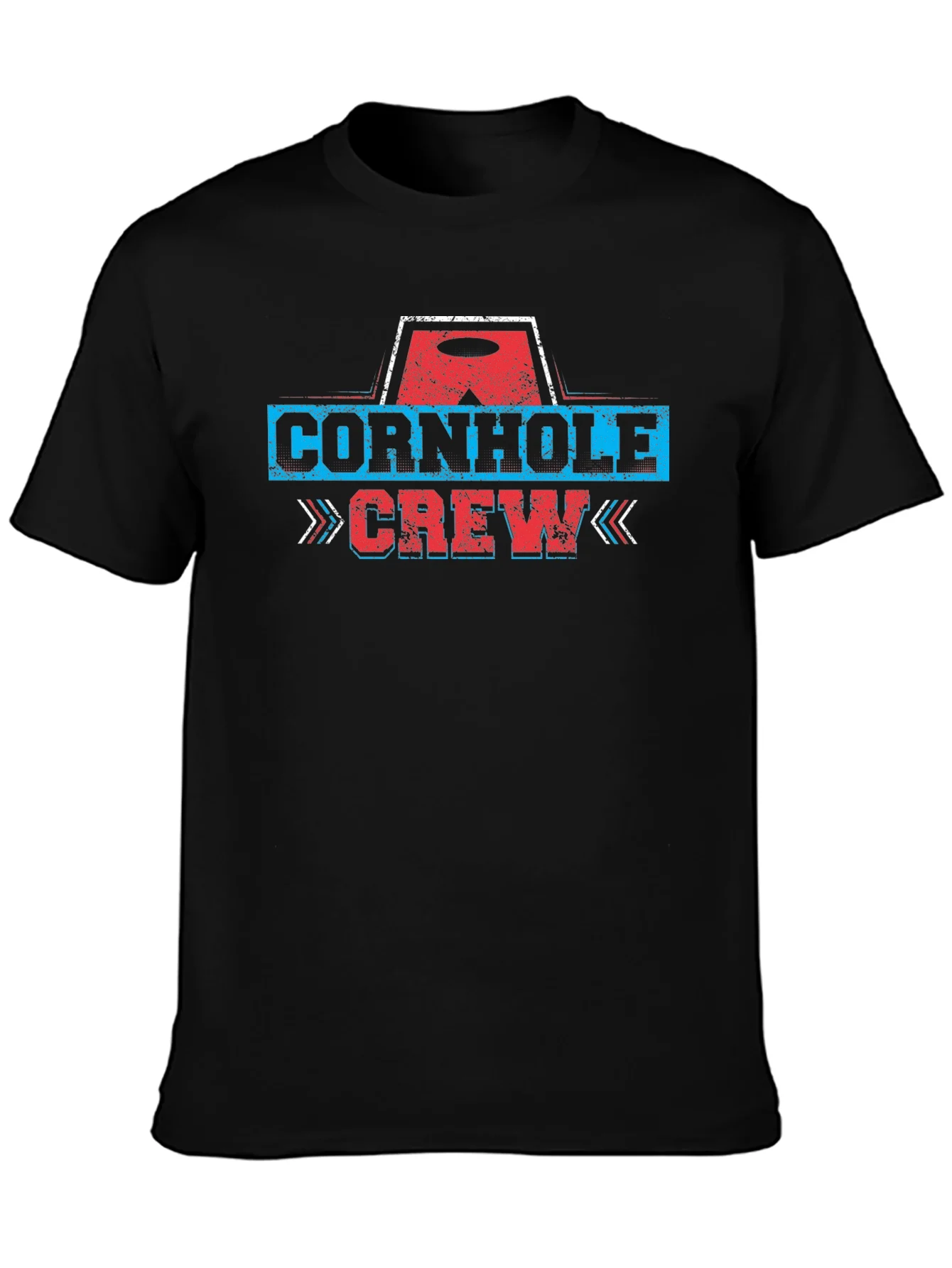 Camiseta Negra Cornhole Crew