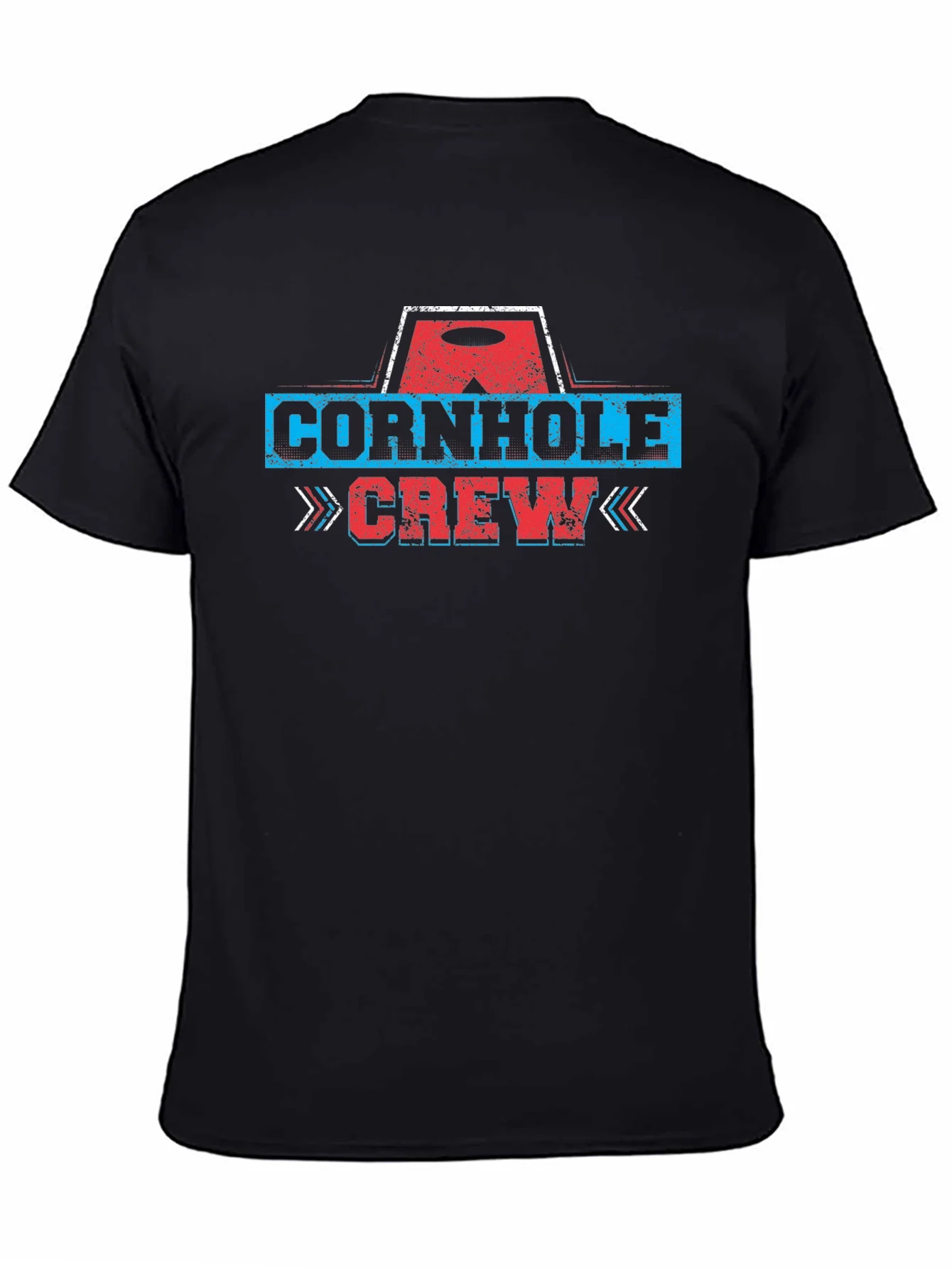 Camiseta Negra Cornhole Crew
