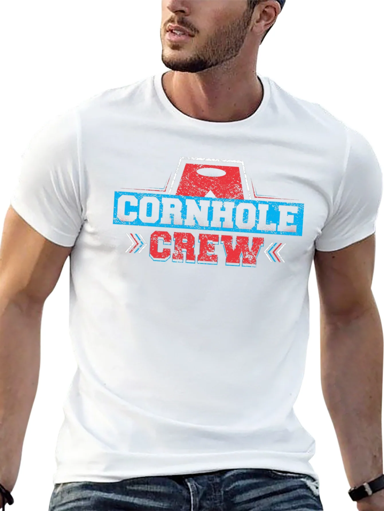 Camiseta Negra Cornhole Crew