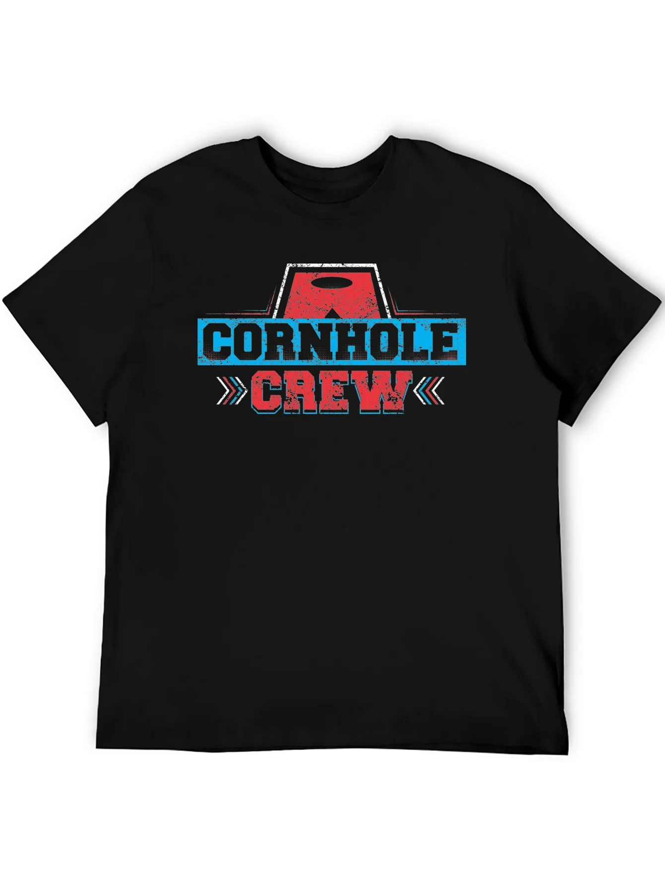Camiseta Negra Cornhole Crew