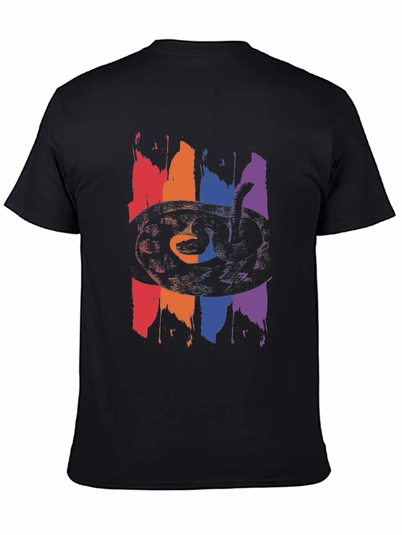 Rebbecca Mens Snake Graphic Tee - Black
