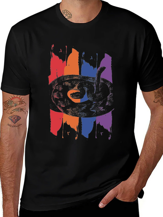 Rebbecca Mens Snake Graphic Tee - Black