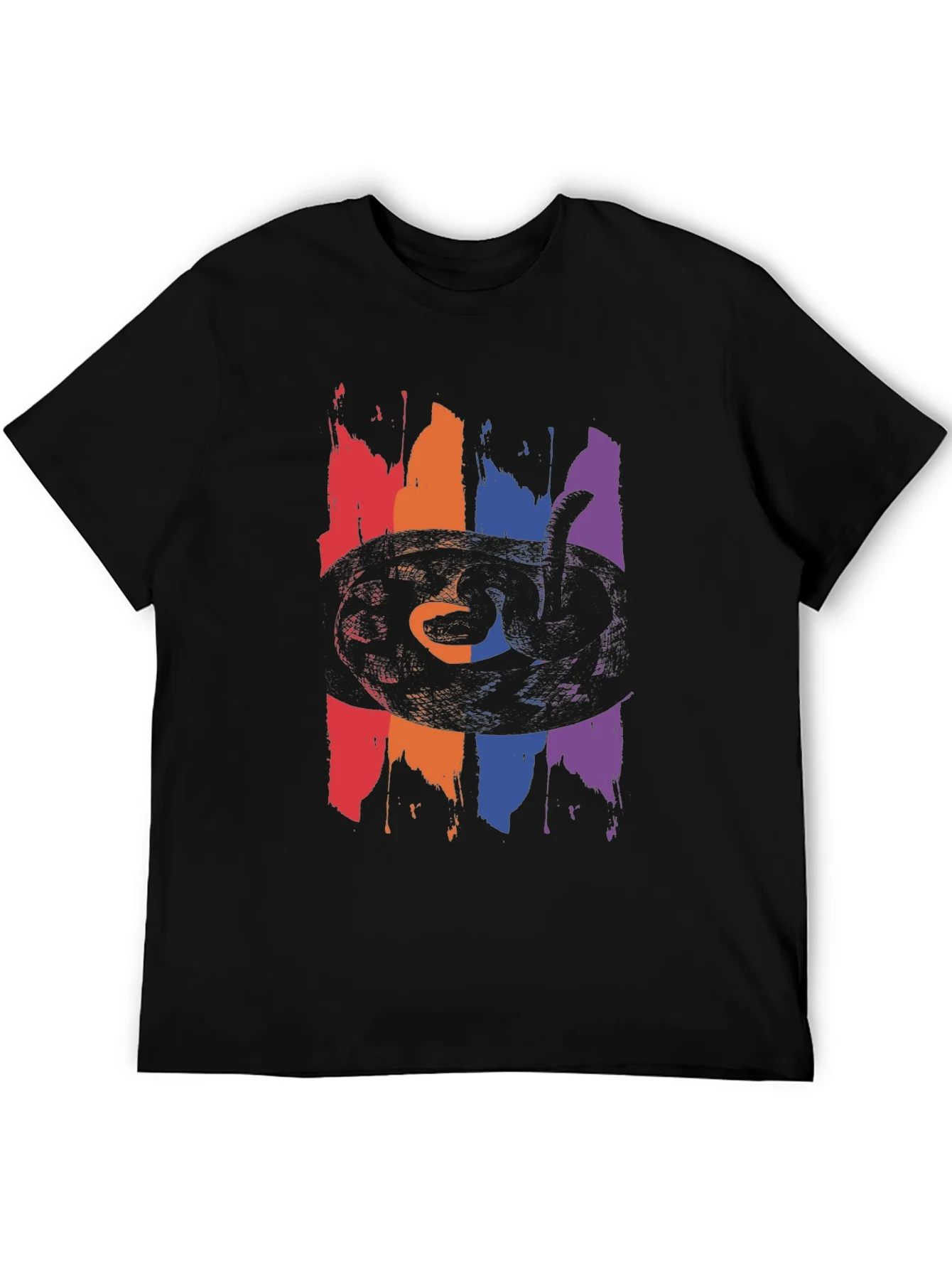 Rebbecca Mens Snake Graphic Tee - Black