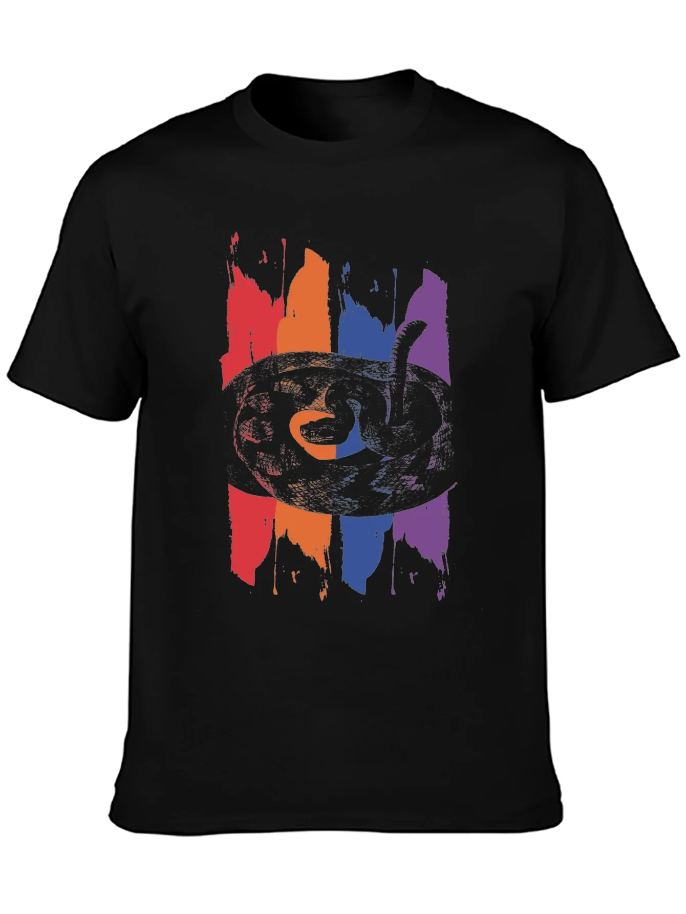 Rebbecca Mens Snake Graphic Tee - Black