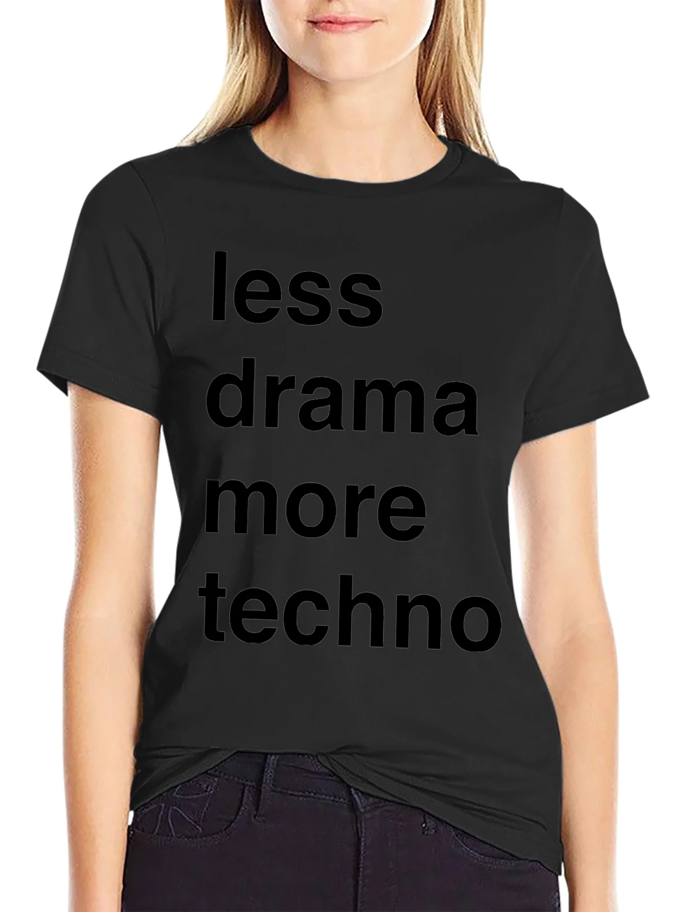 Camiseta Negra: Menos Drama M¨¢s Techno
