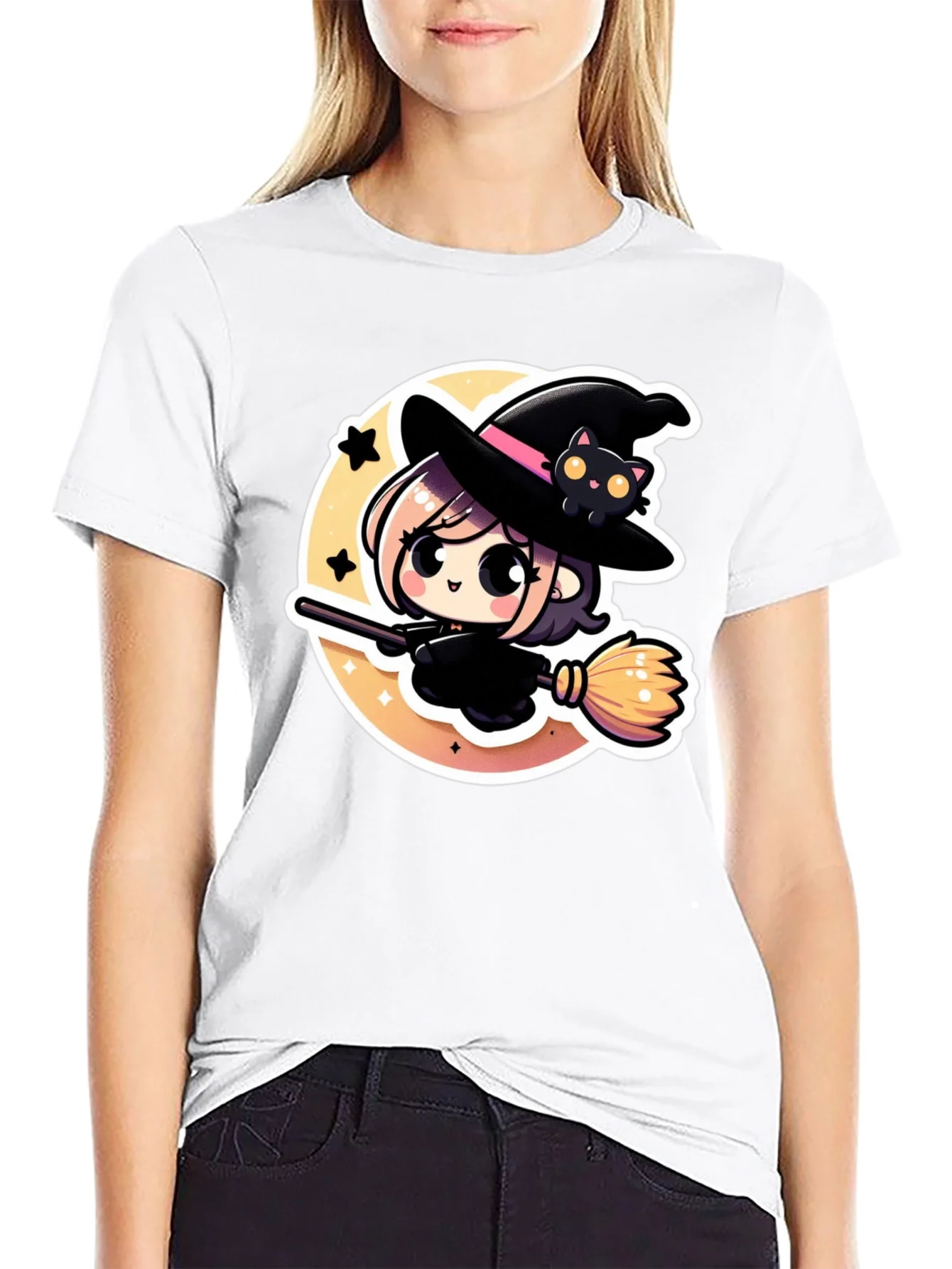 Rebbecca Kawaii Witch T-Shirt - Cute Halloween Tee