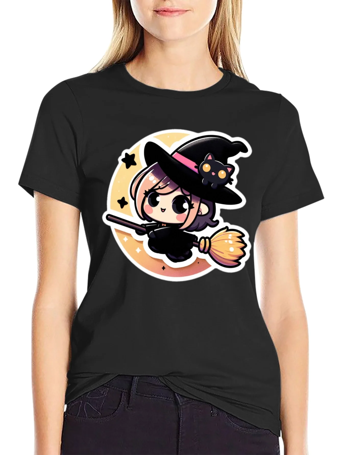 Rebbecca Kawaii Witch T-Shirt - Cute Halloween Tee
