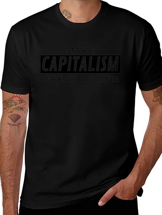 Camiseta Negra: ?Haz el Capitalismo Genial Otra Vez!