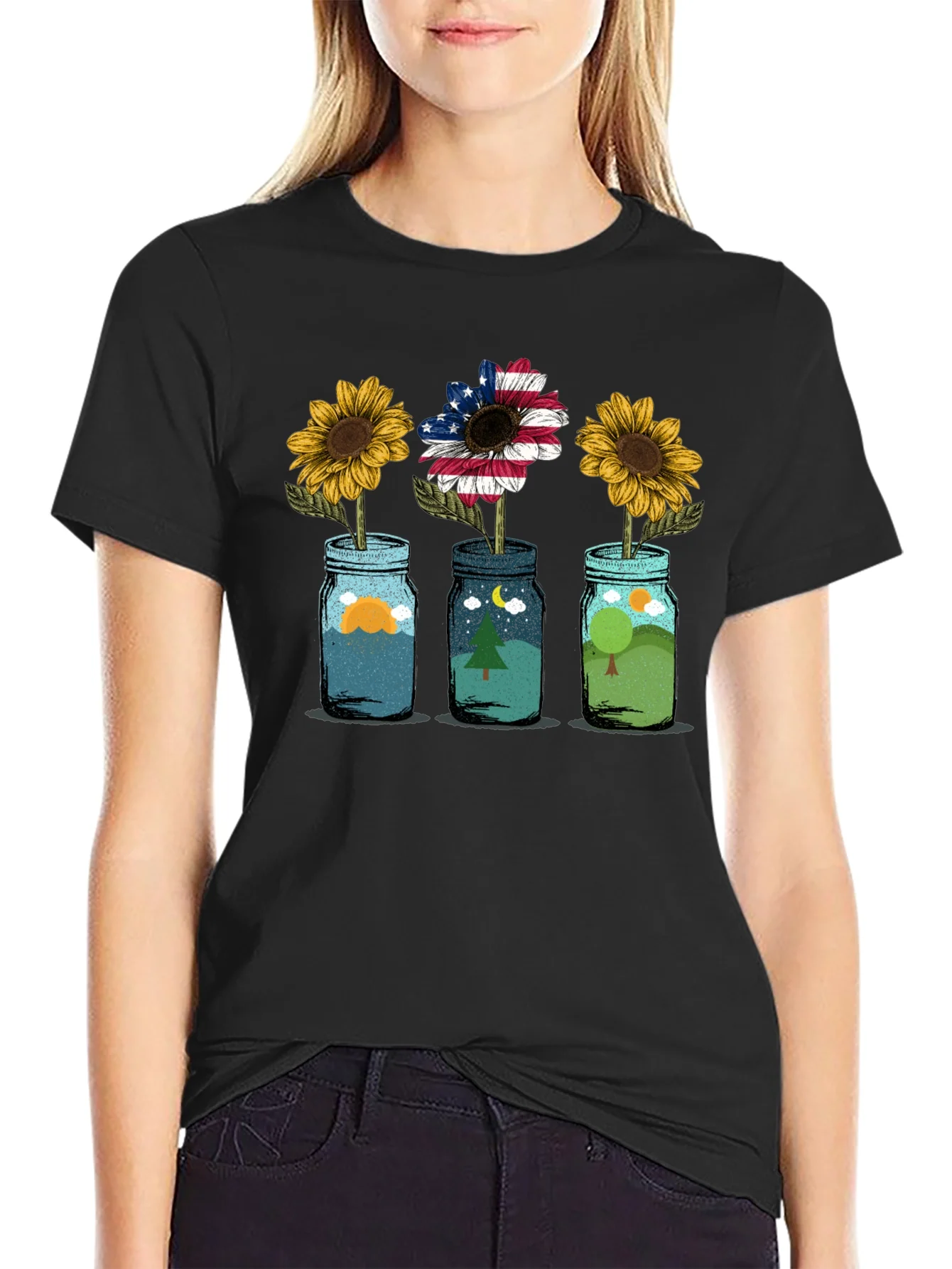 Rebbecca Scenic Sunflower Graphic Tee