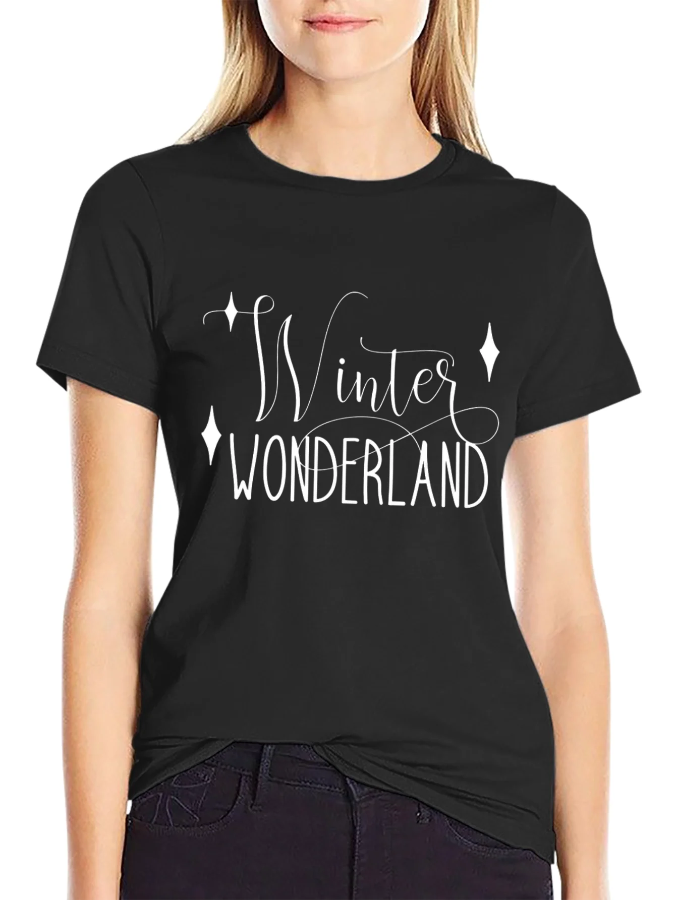 Rebbecca Winter Wonderland Black Graphic Tee